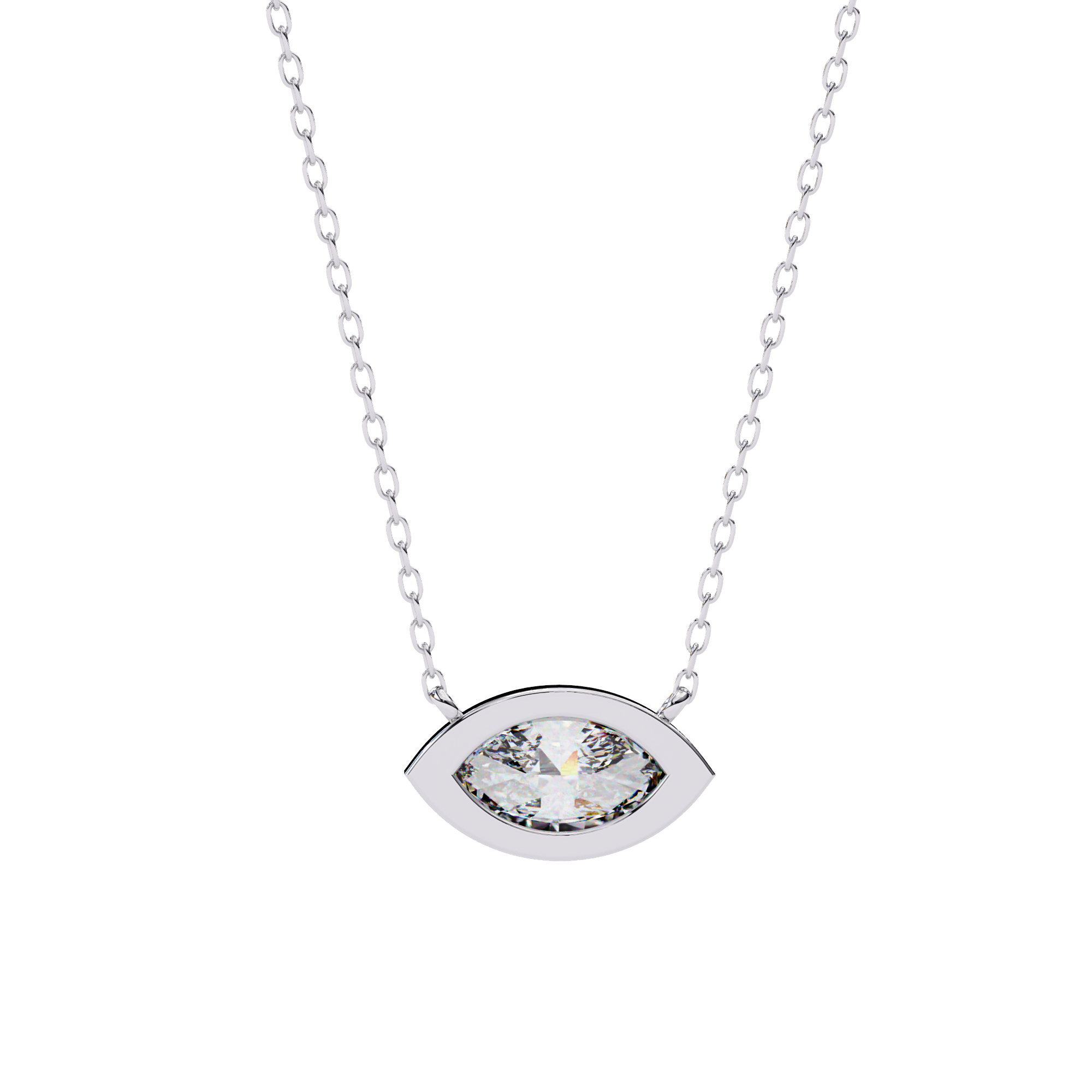 0.68 ct Radiant Eyedrop Pendant 9k