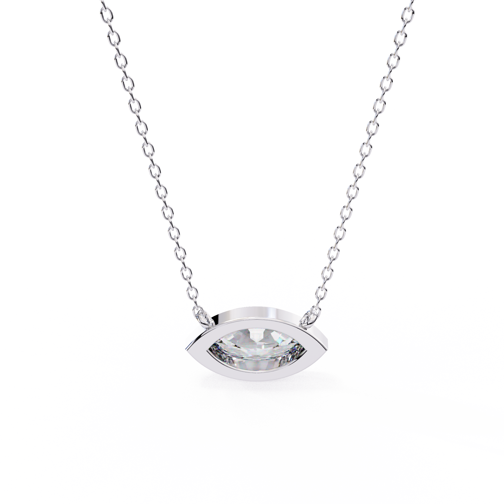 0.68 ct Radiant Eyedrop Pendant 9k