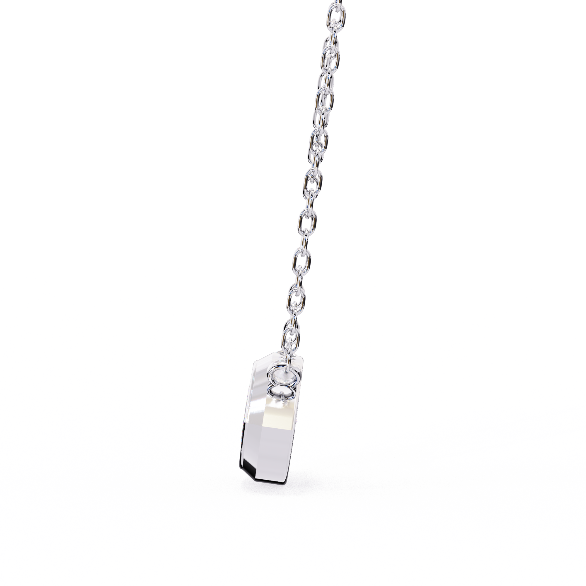 0.68 ct Radiant Eyedrop Pendant 9k