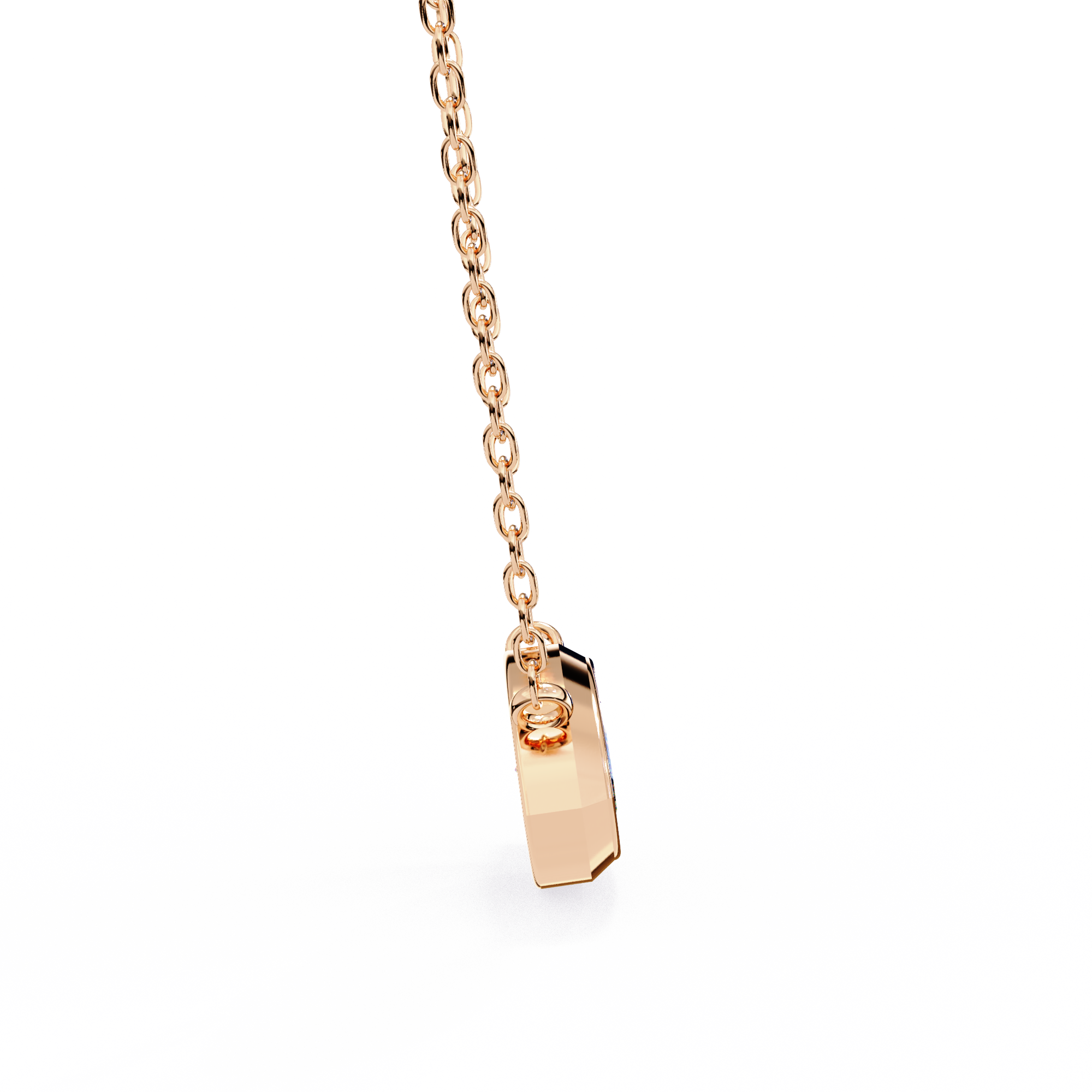 0.68 ct Radiant Eyedrop Pendant 9k