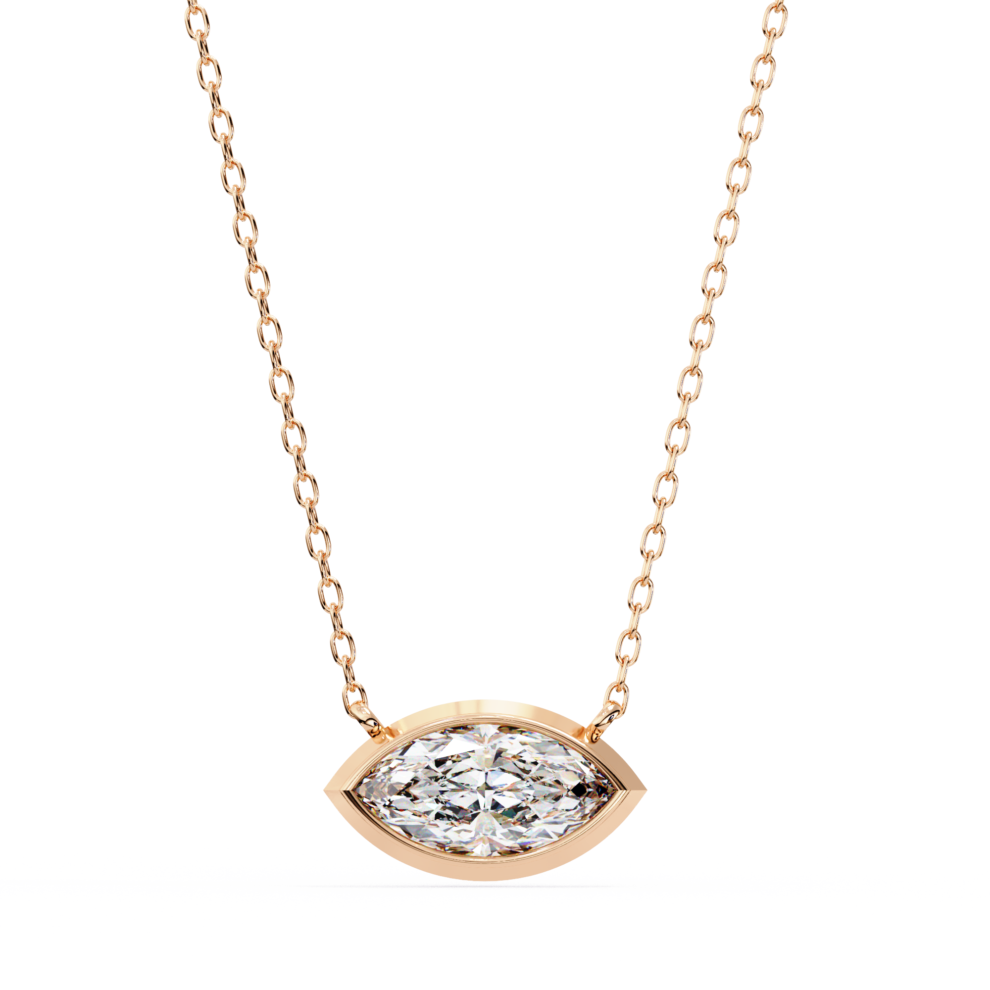 0.68 ct Radiant Eyedrop Pendant 9k