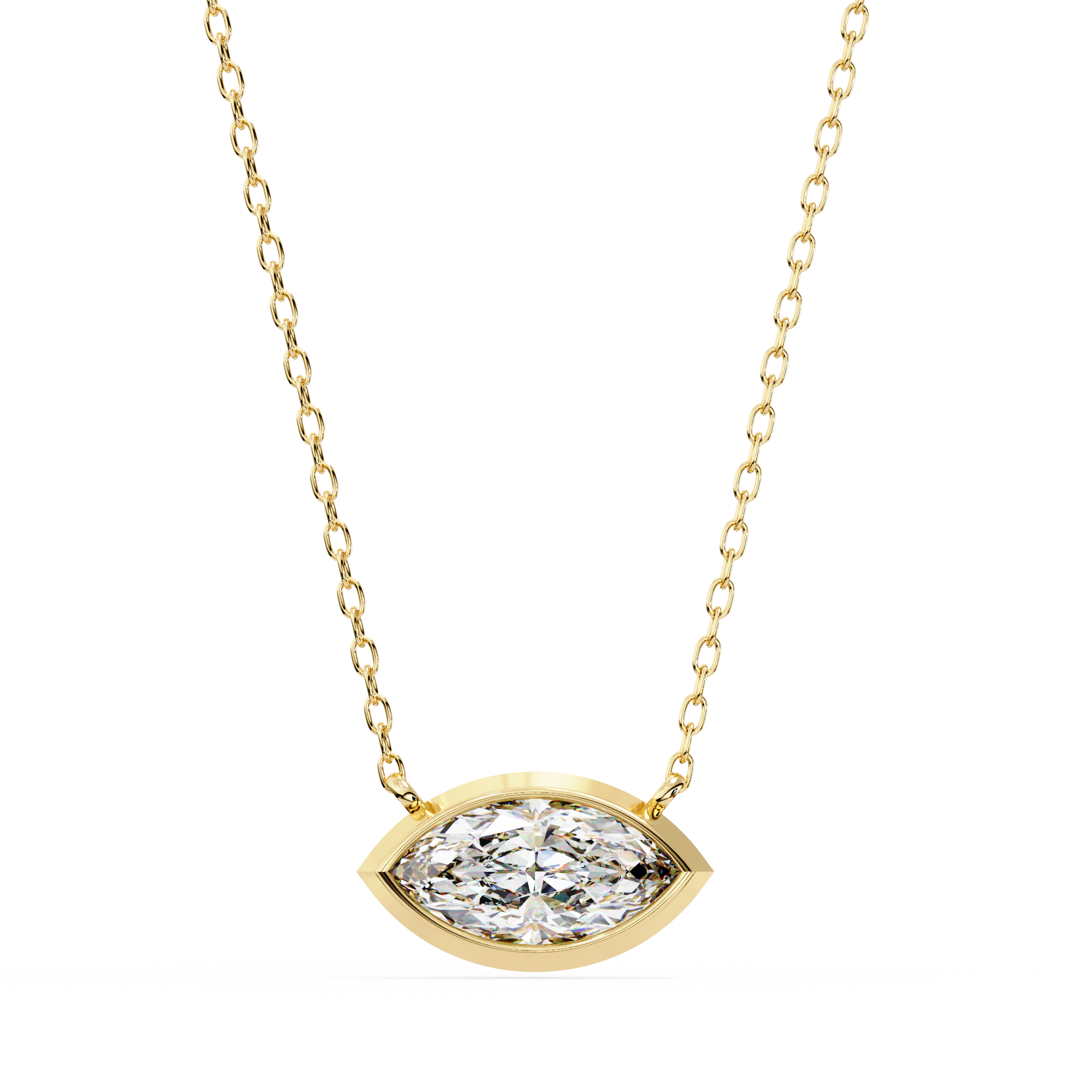 0.68 ct Radiant Eyedrop Pendant 9k