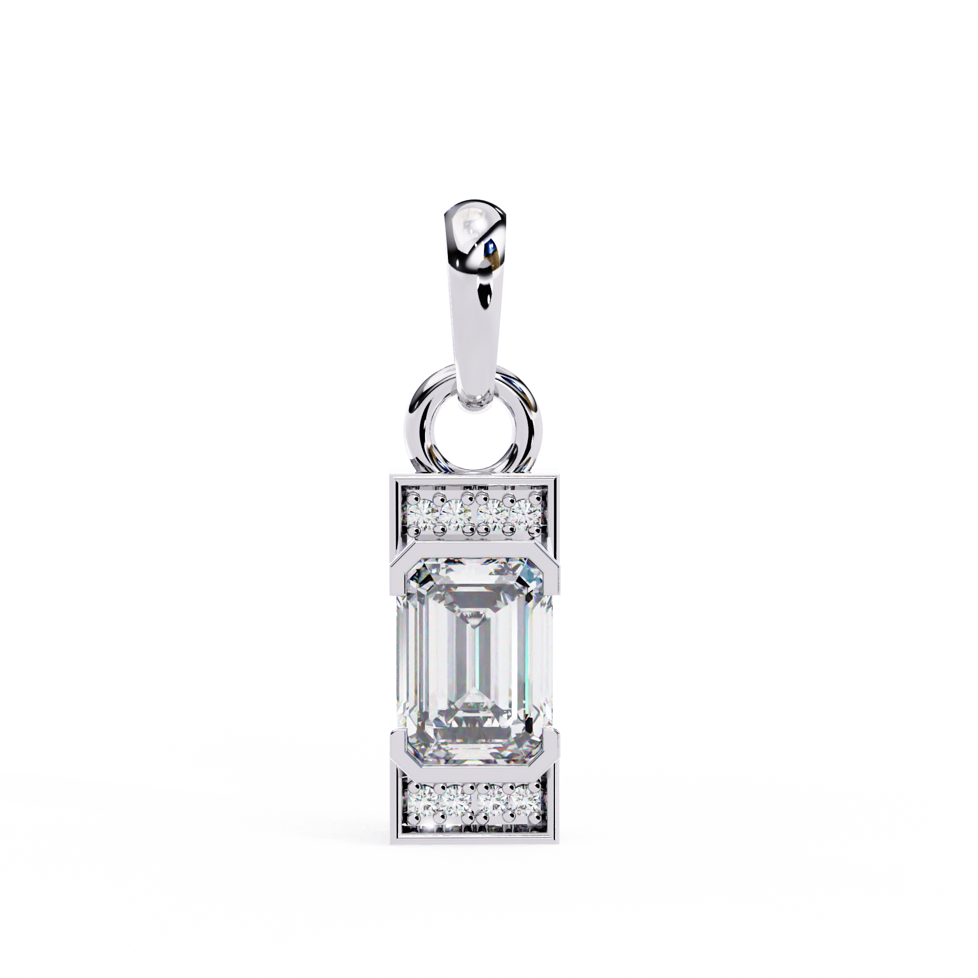 1.05 ct Emerald Radiance Pendant 9k