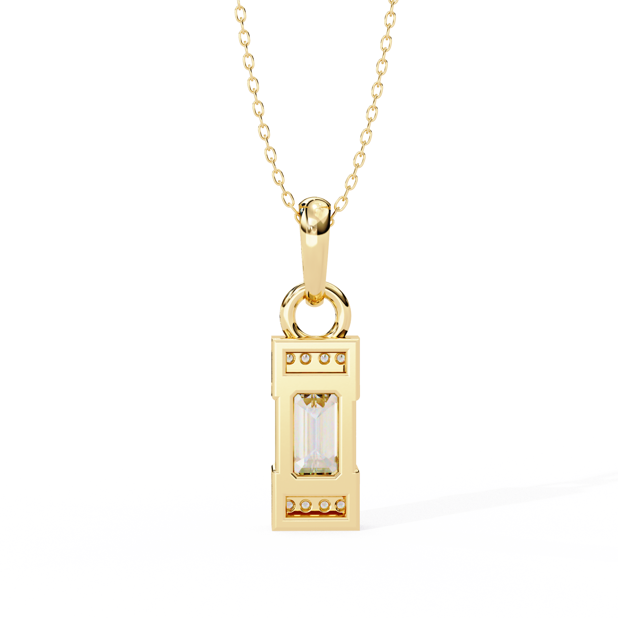 1.05 ct Emerald Radiance Pendant 9k