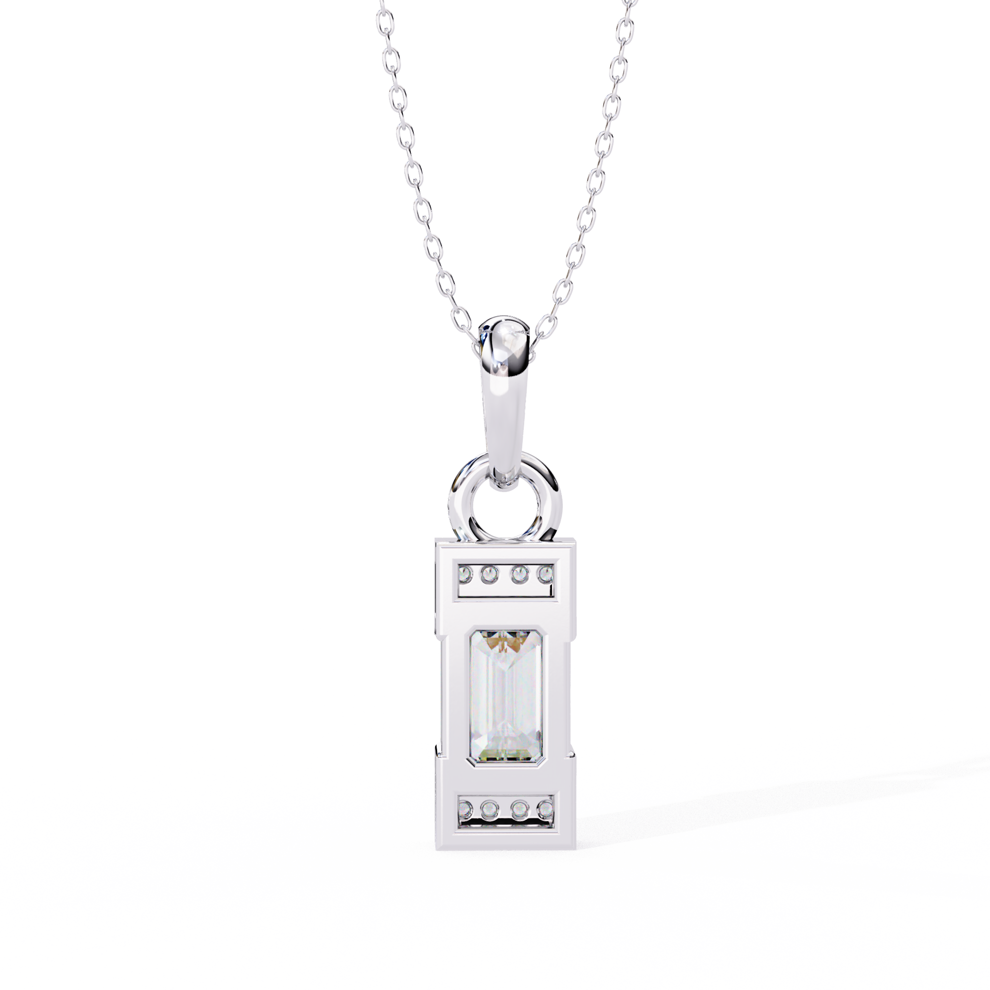 1.05 ct Emerald Radiance Pendant 9k