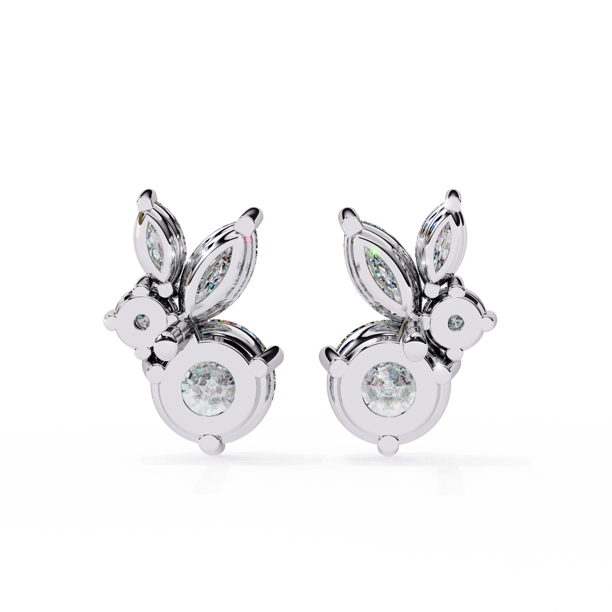 1.42 ct Solar Halo Earrings 9k