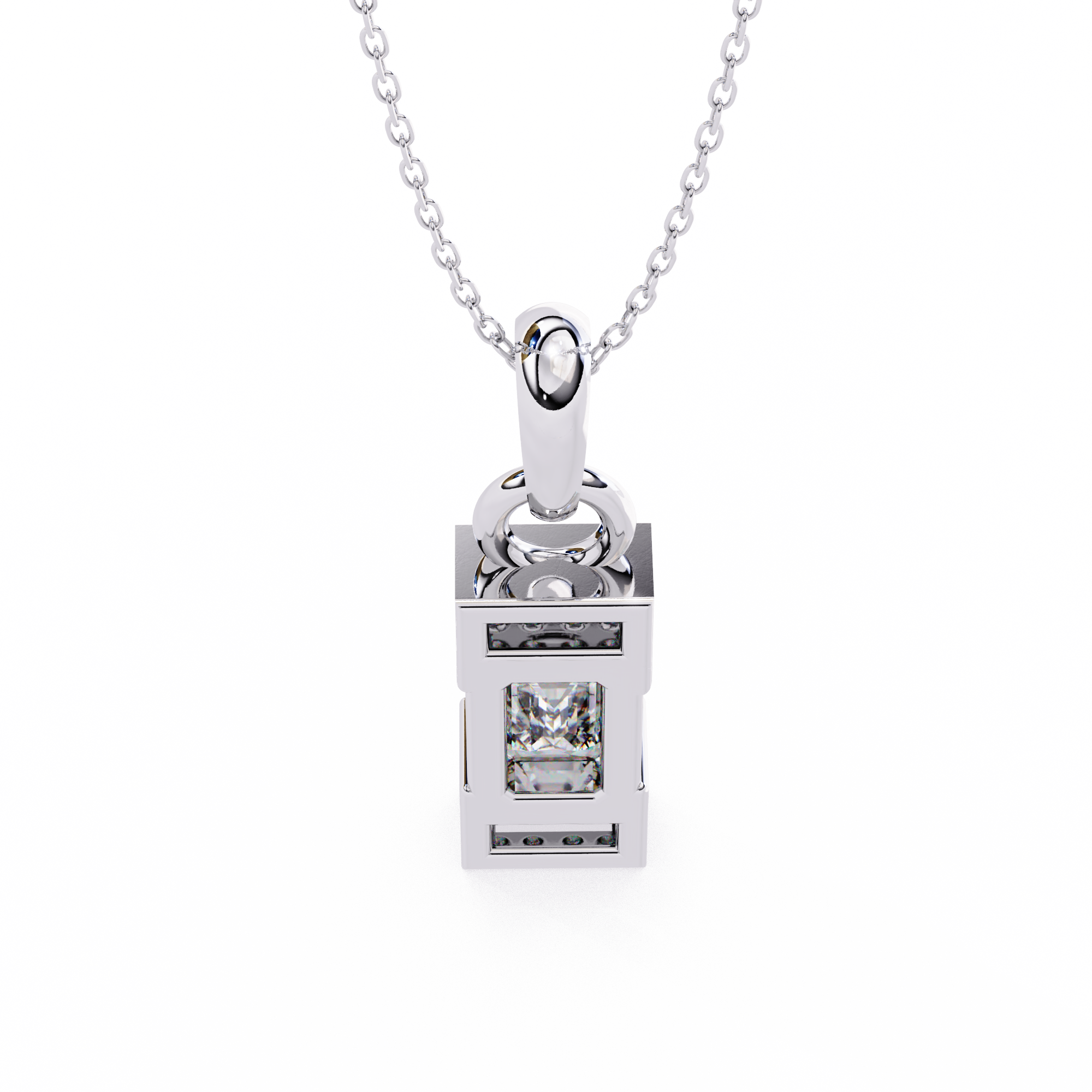 1.05 ct Emerald Radiance Pendant 9k