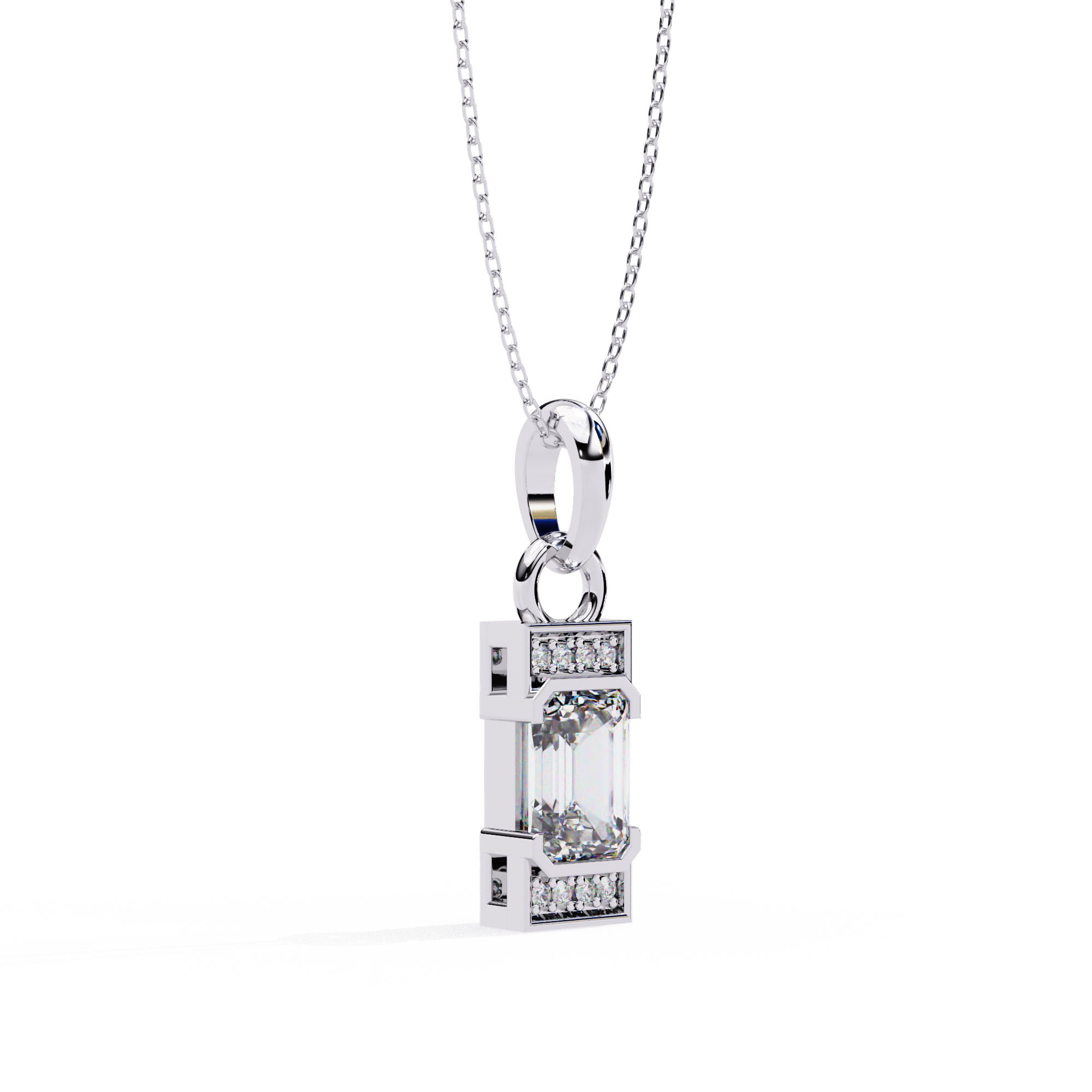 1.05 ct Emerald Radiance Pendant 9k