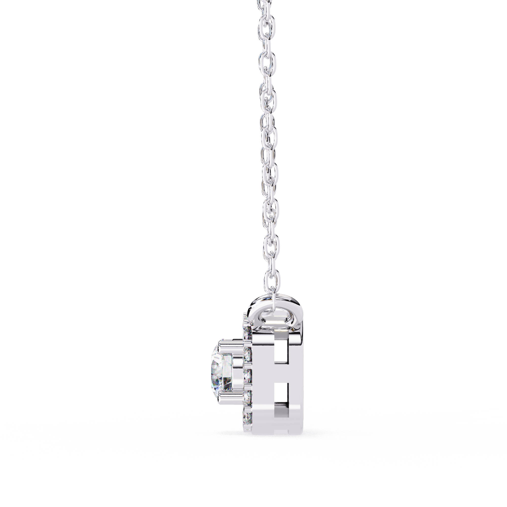 0.30 ct Timeless Halo Pendant 9k