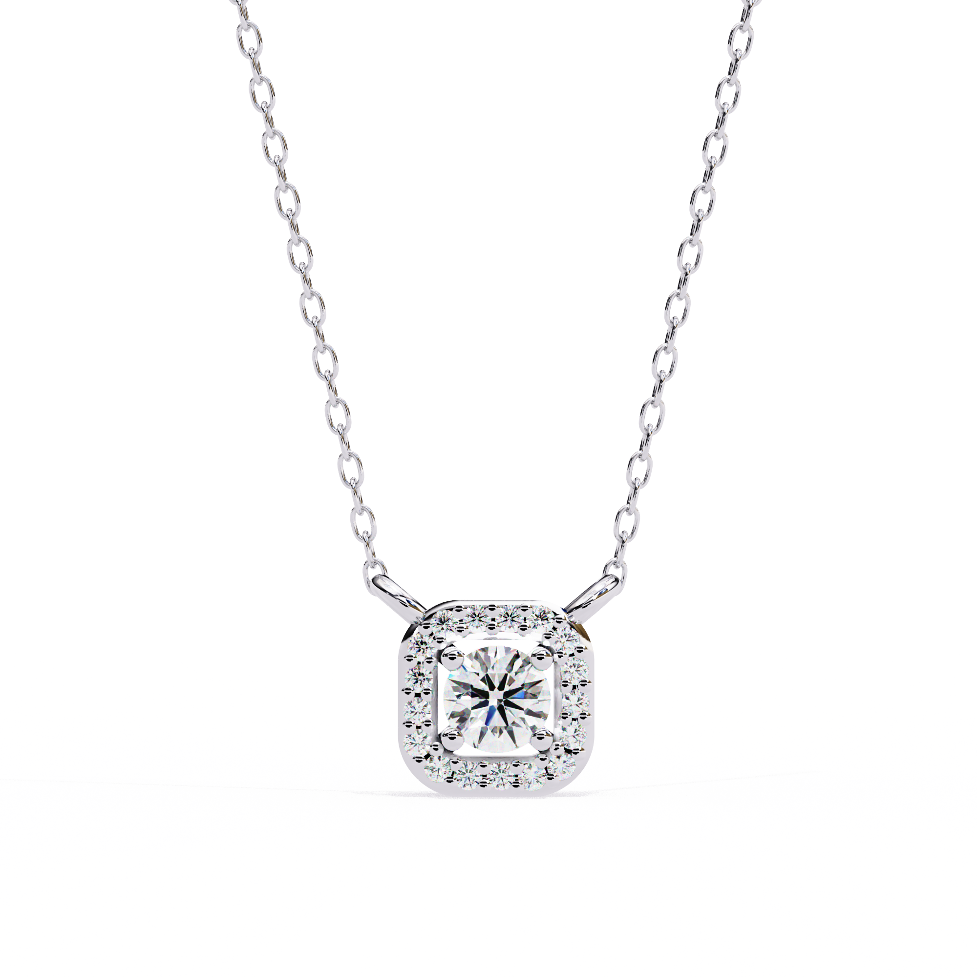 0.30 ct Timeless Halo Pendant 9k