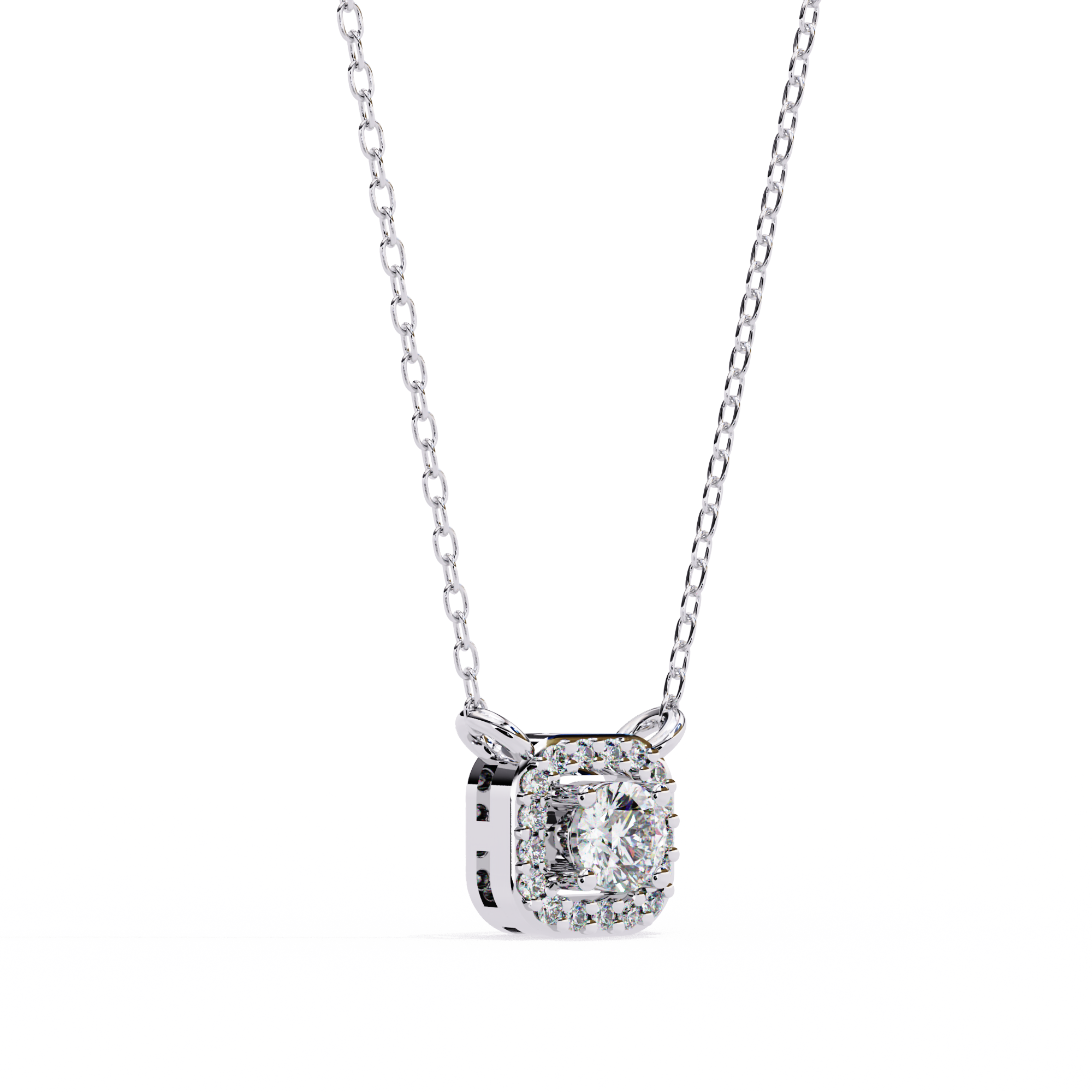 0.30 ct Timeless Halo Pendant 9k