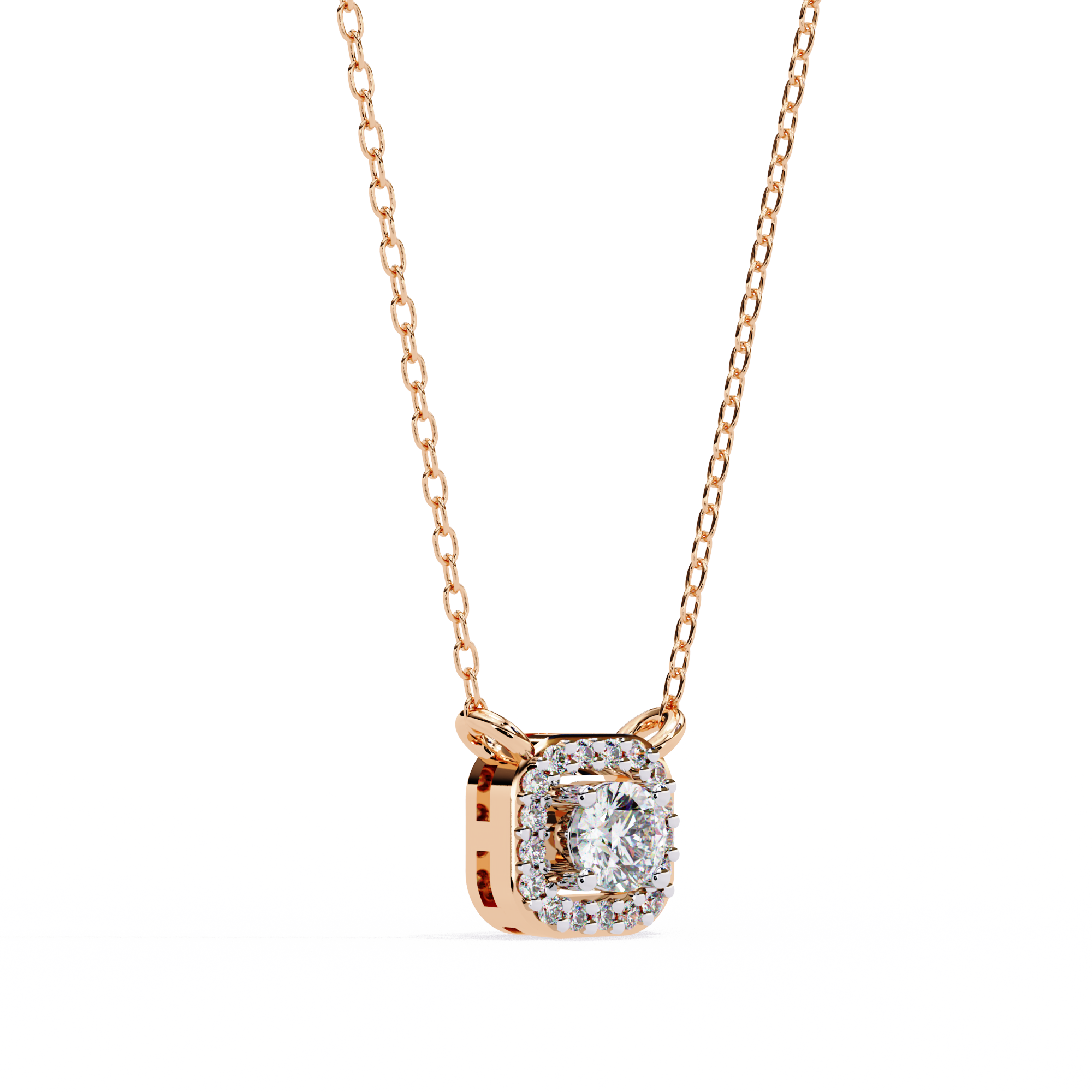 0.30 ct Timeless Halo Pendant 9k