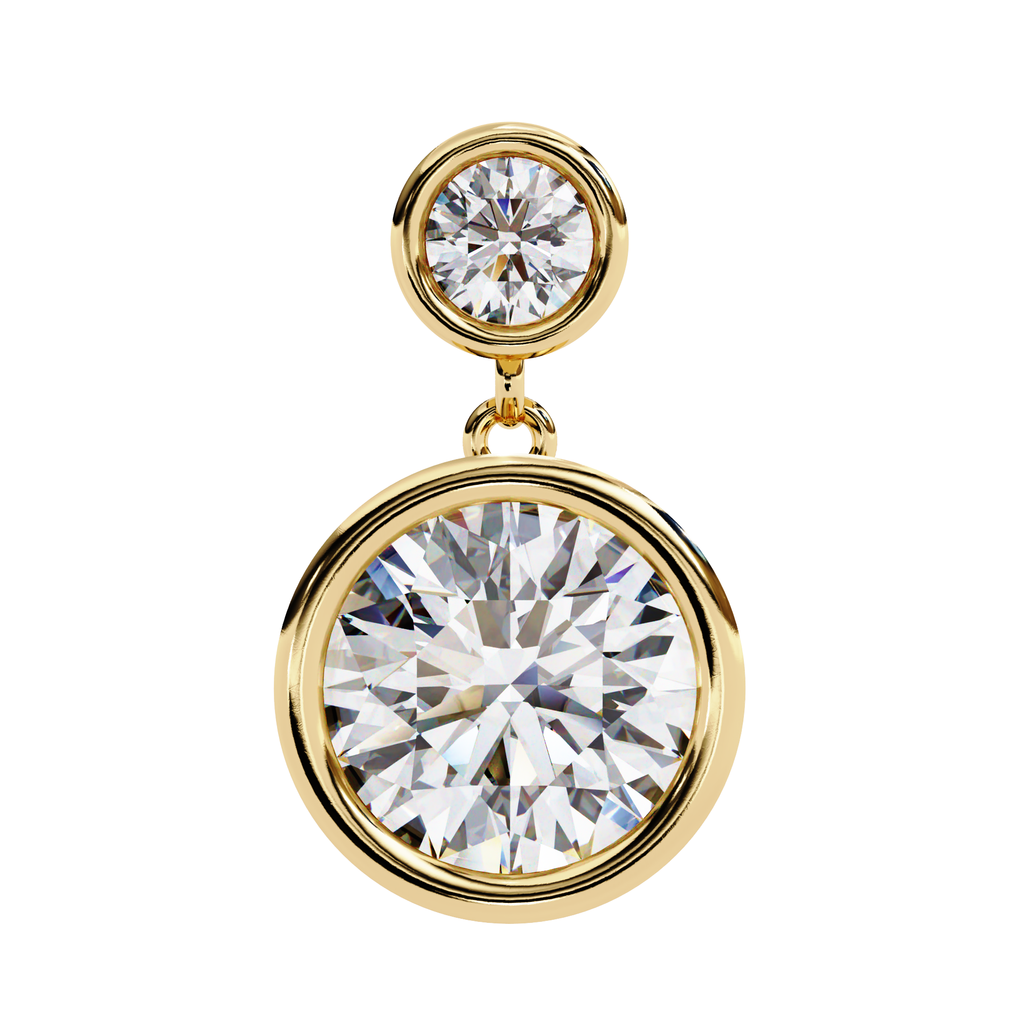 1.83 carat round earring 9k