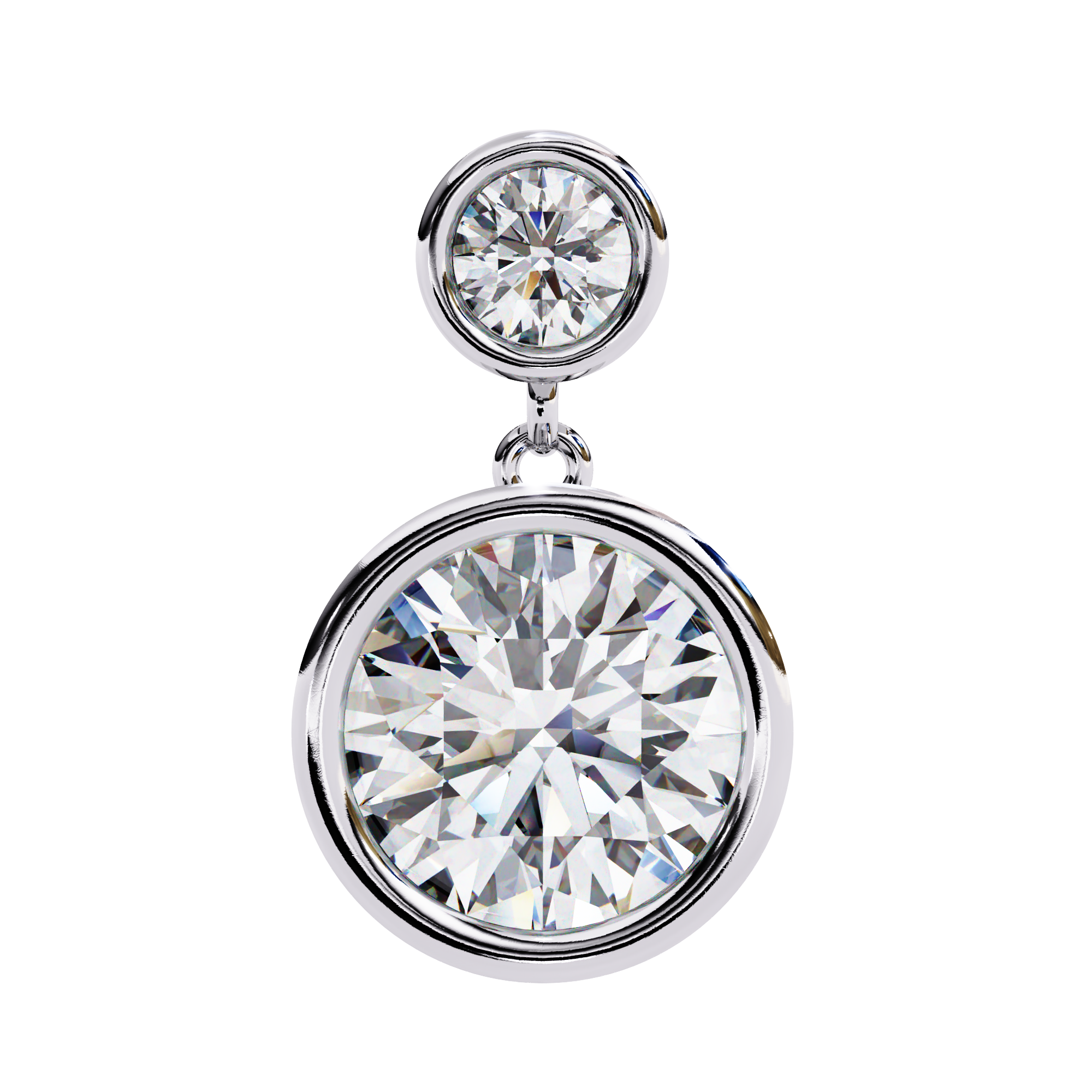 1.83 carat round earring 9k