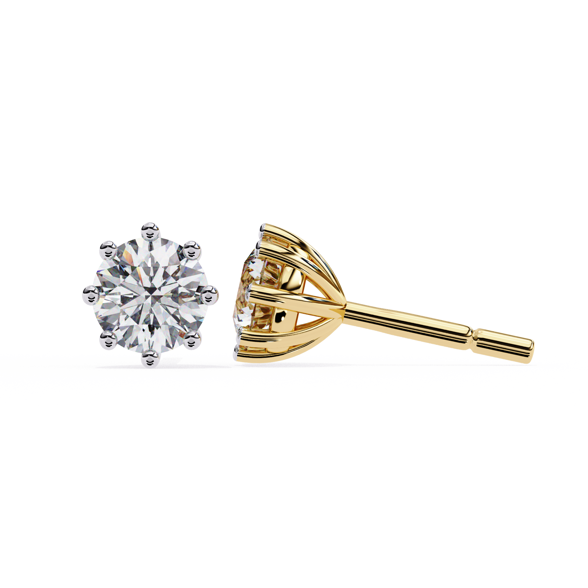 2.57 ct Brilliant Halo Earrings 9k