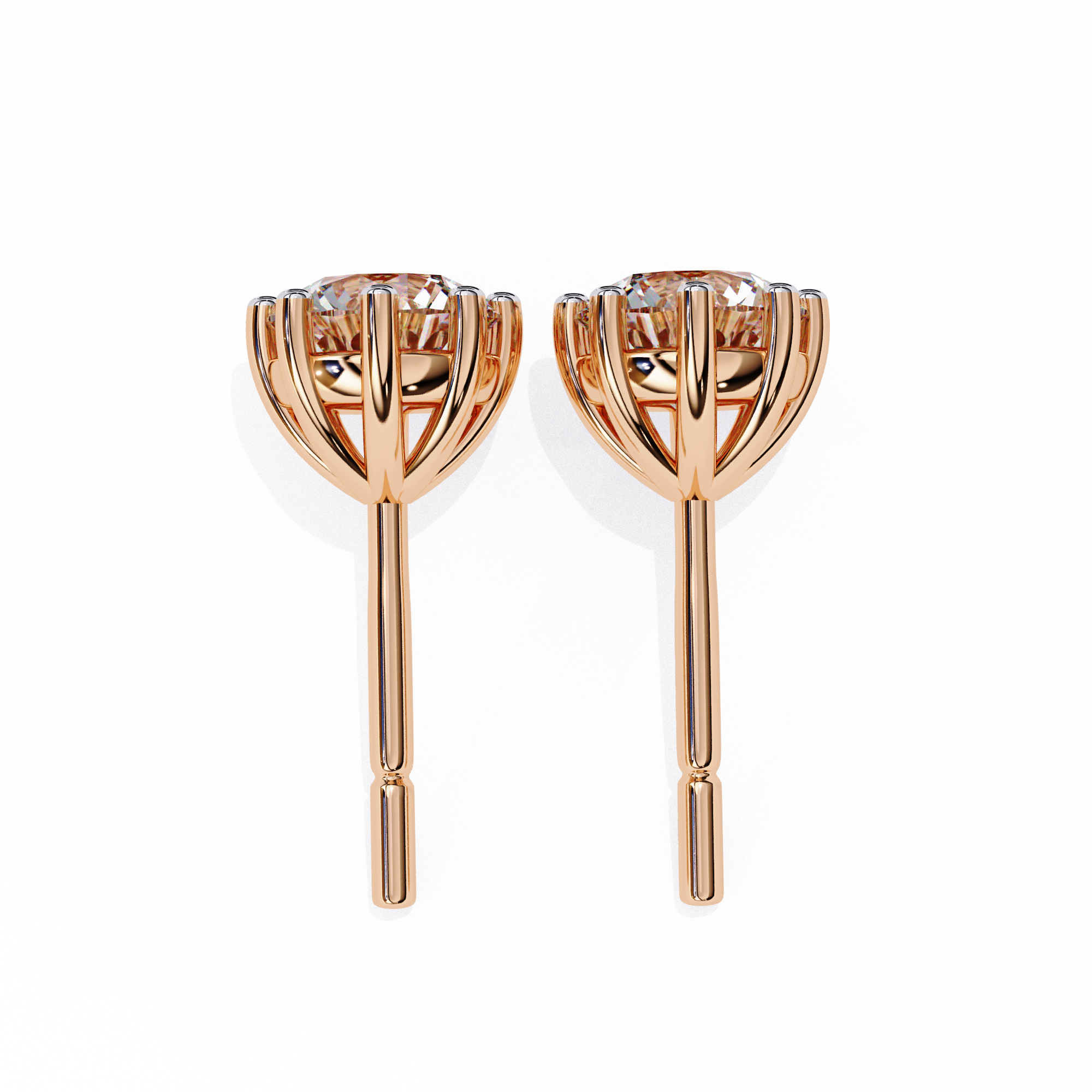 2.57 ct Brilliant Halo Earrings