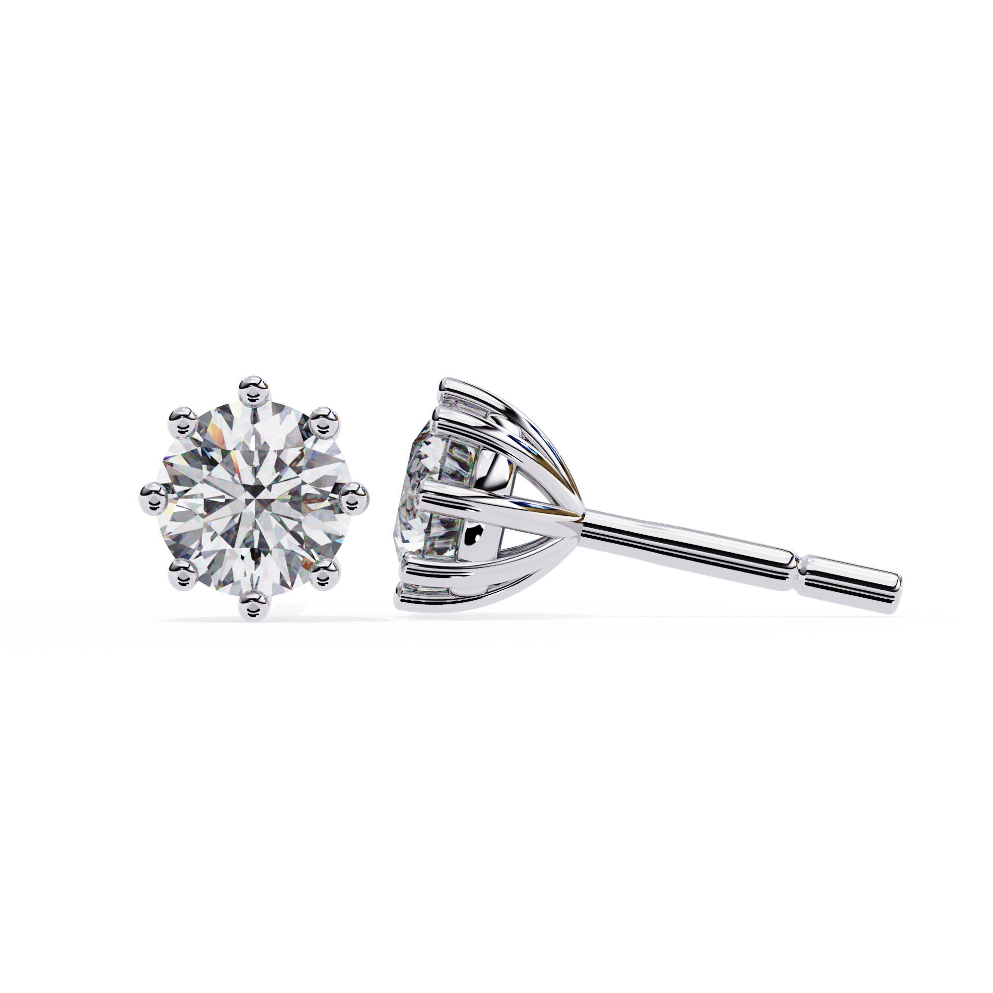 2.57 ct Brilliant Halo Earrings