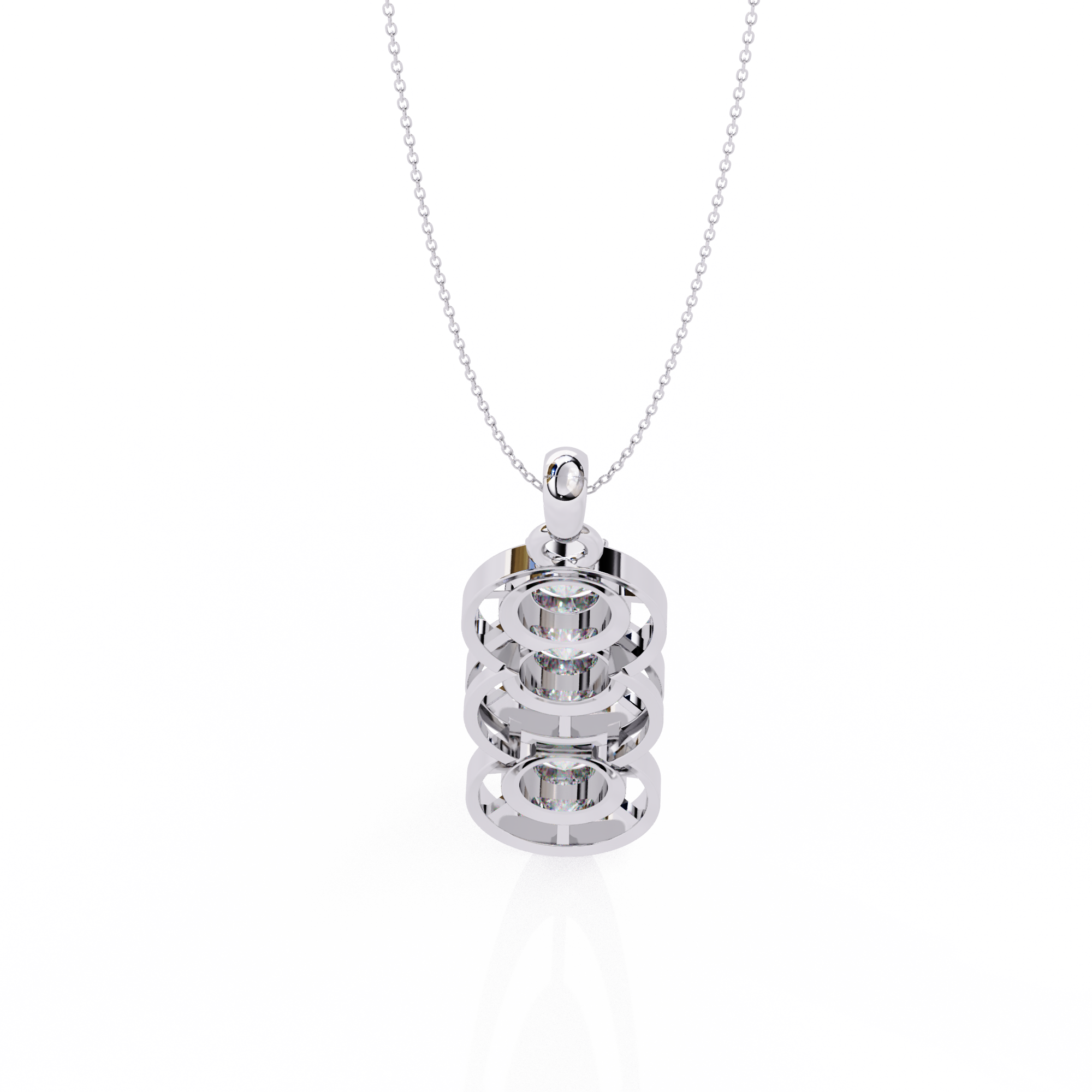 1.24 ct Luminous Circle Pendant 9k