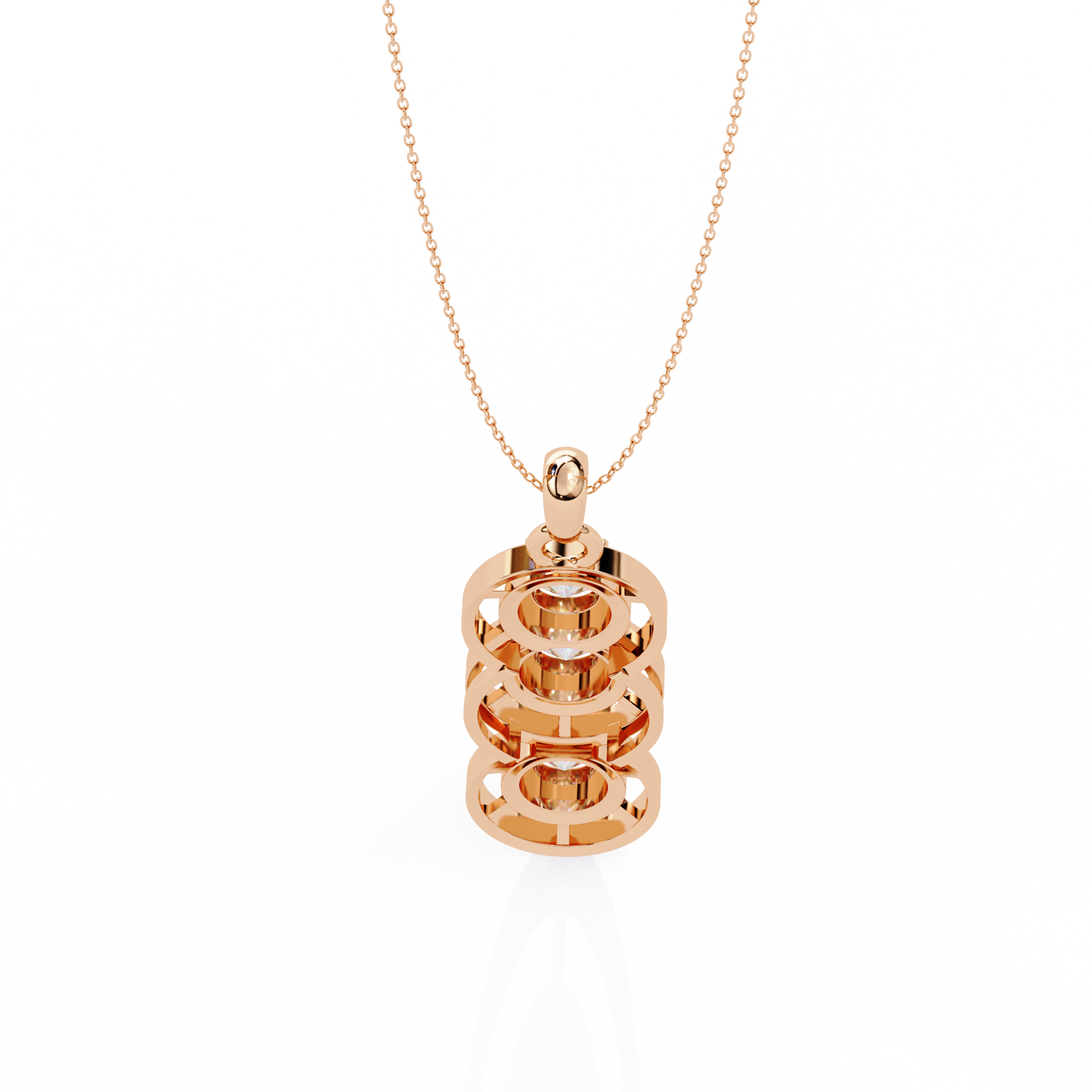 1.24 ct Luminous Circle Pendant 9k