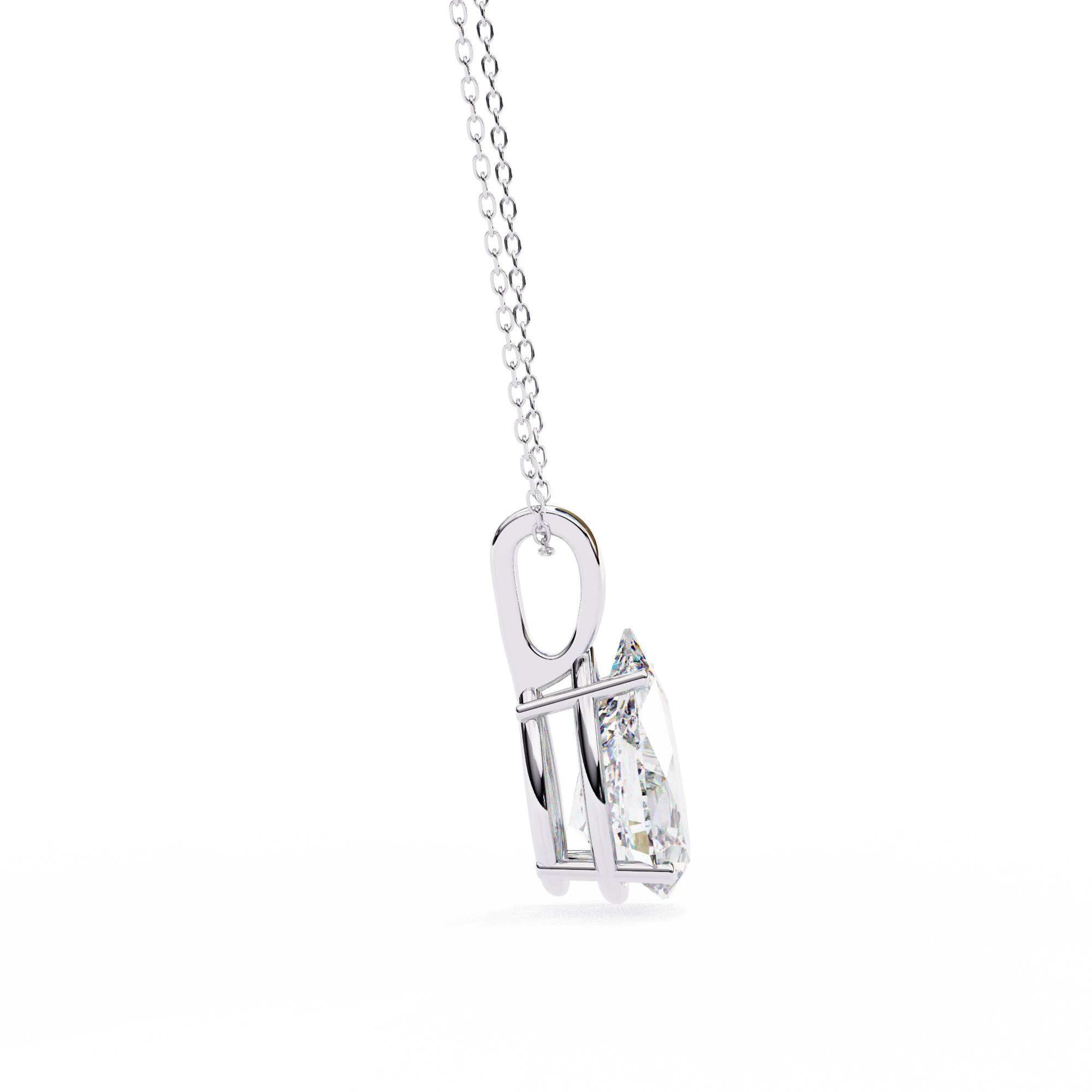 2.06 ct Radiant Dewdrop Pendant