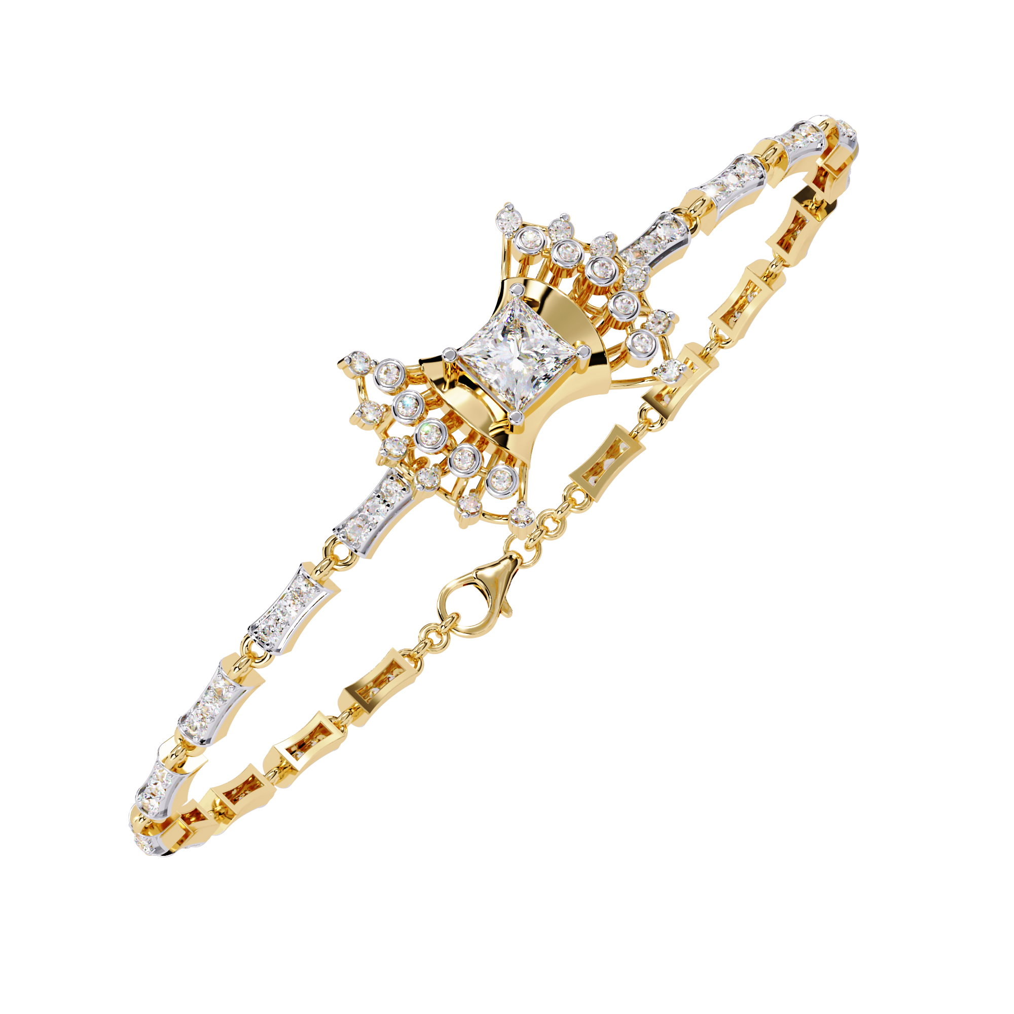 1.65 CT REGENT TRIO BRACELET 9k