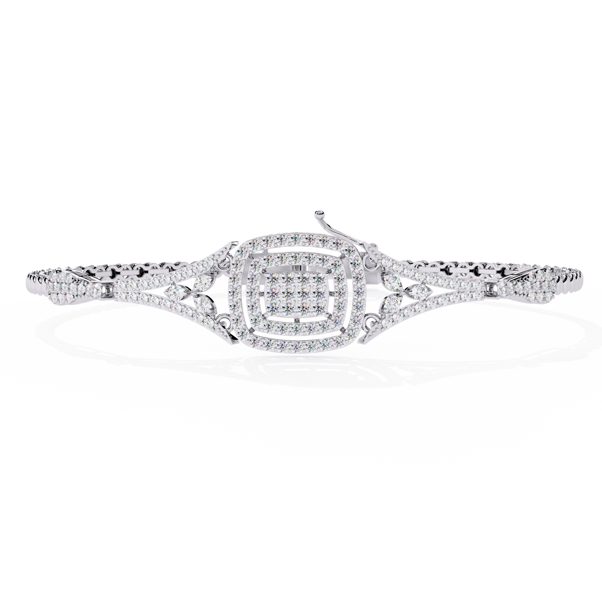 1.06 CT REGAL HALO BRACELET 18K