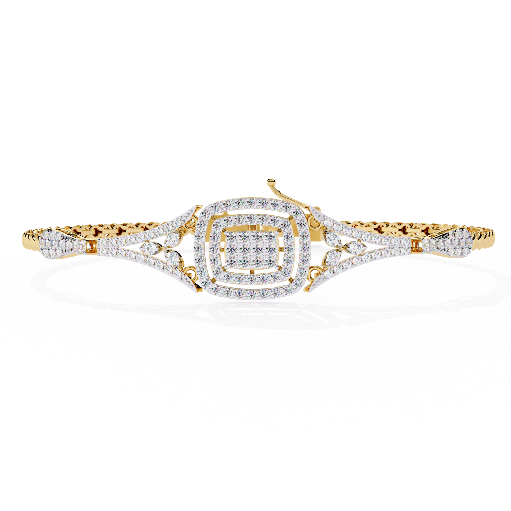 1.06 CT REGAL HALO BRACELET 18K