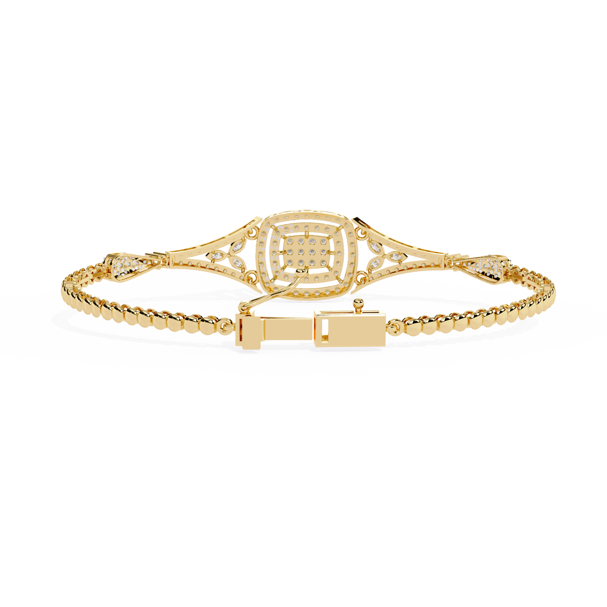1.06 CT REGAL HALO BRACELET 18K