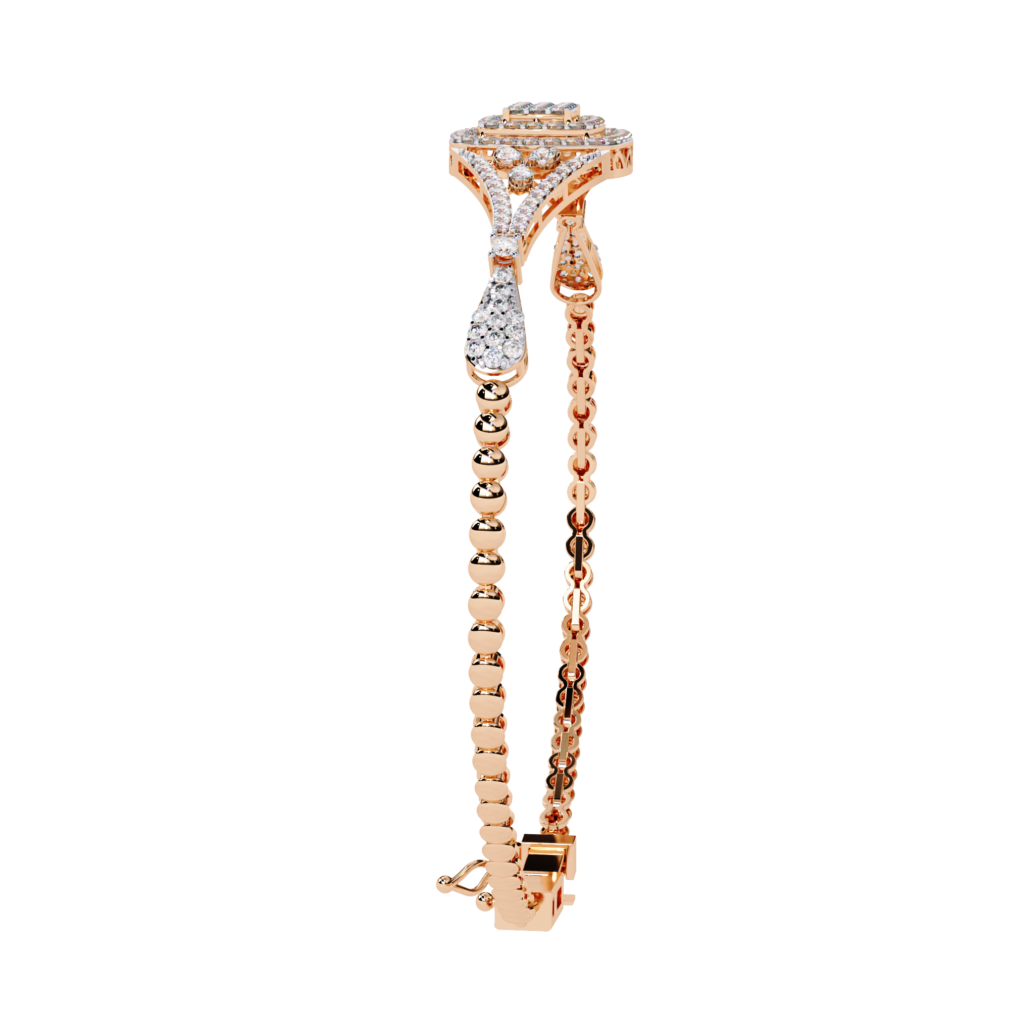 1.06 CT REGAL HALO BRACELET 18K