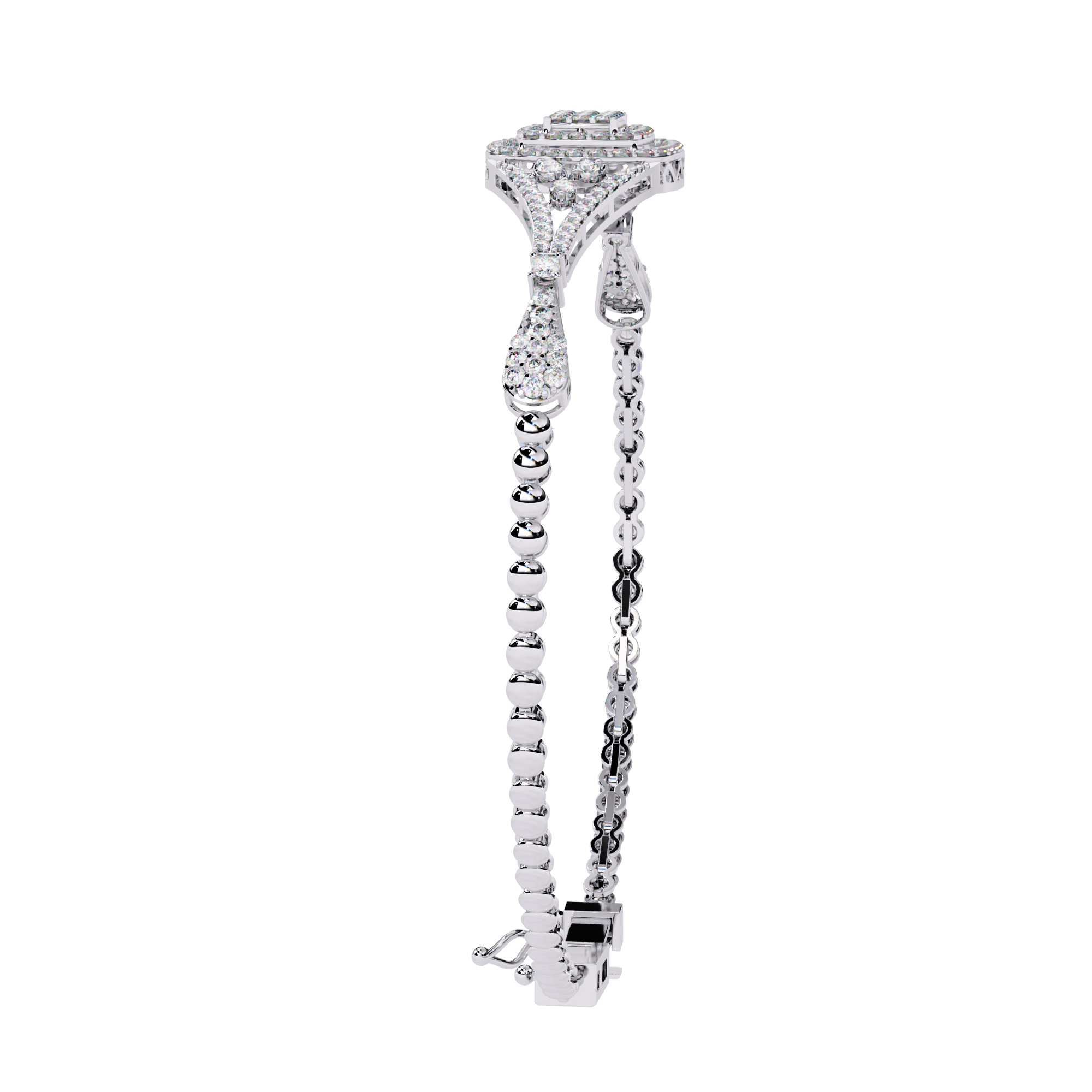1.06 CT REGAL HALO BRACELET 18K