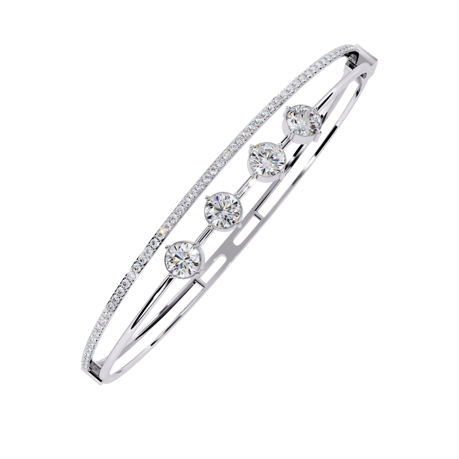 2.32 CT CASCADE LINEAR BRACELET 18K