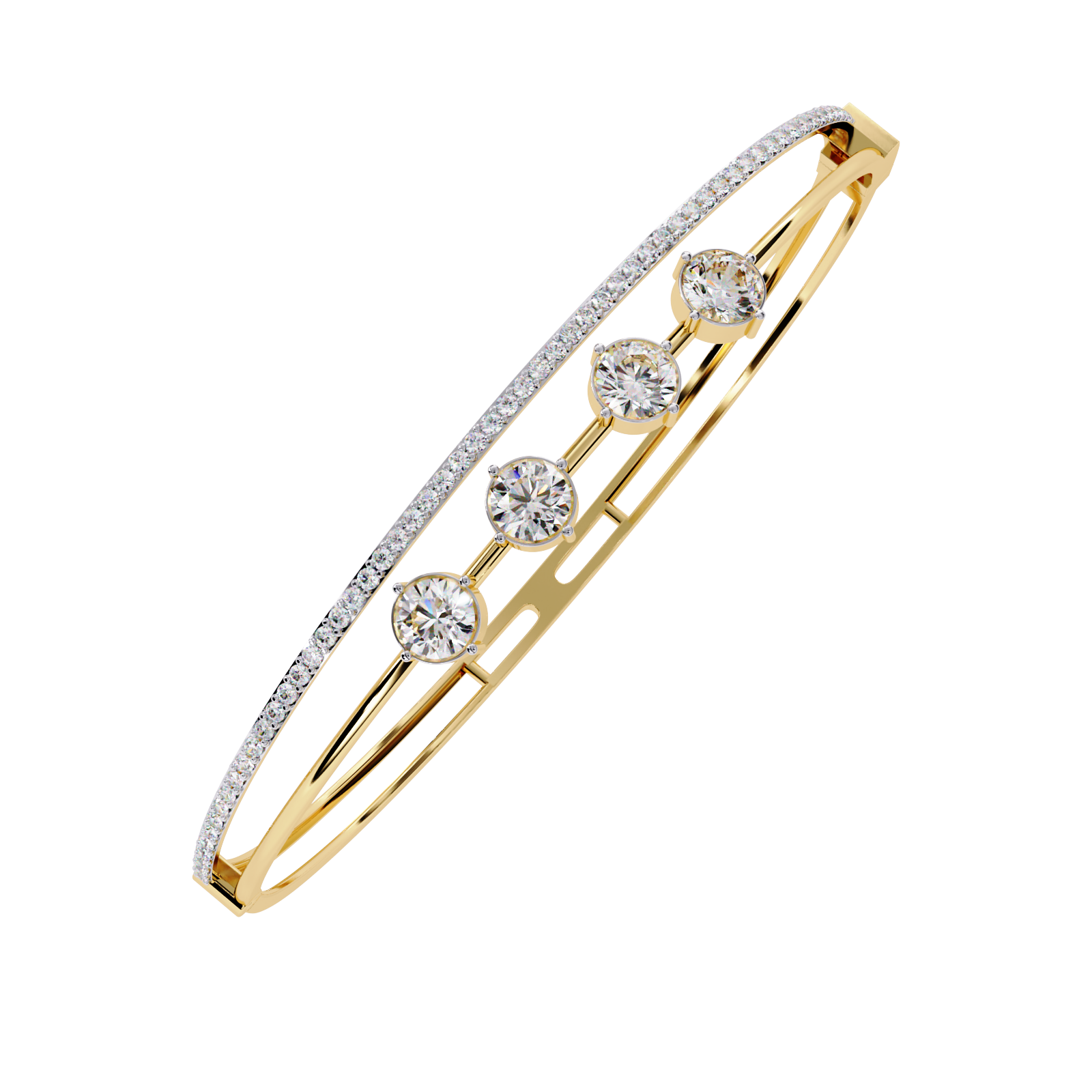 2.32 CT CASCADE LINEAR BRACELET 18K