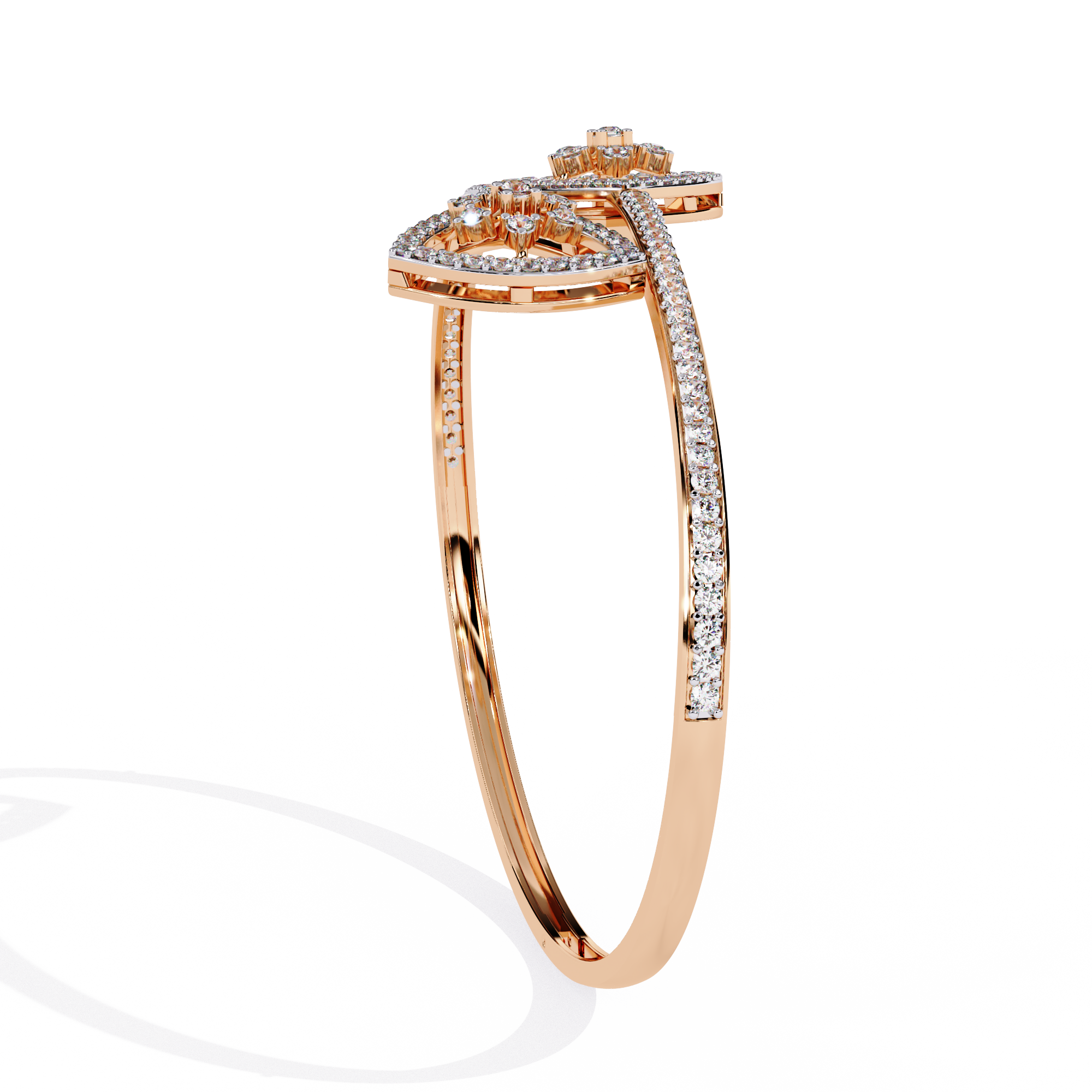 1.34 CT HEARTBEAT OPEN BRACELET