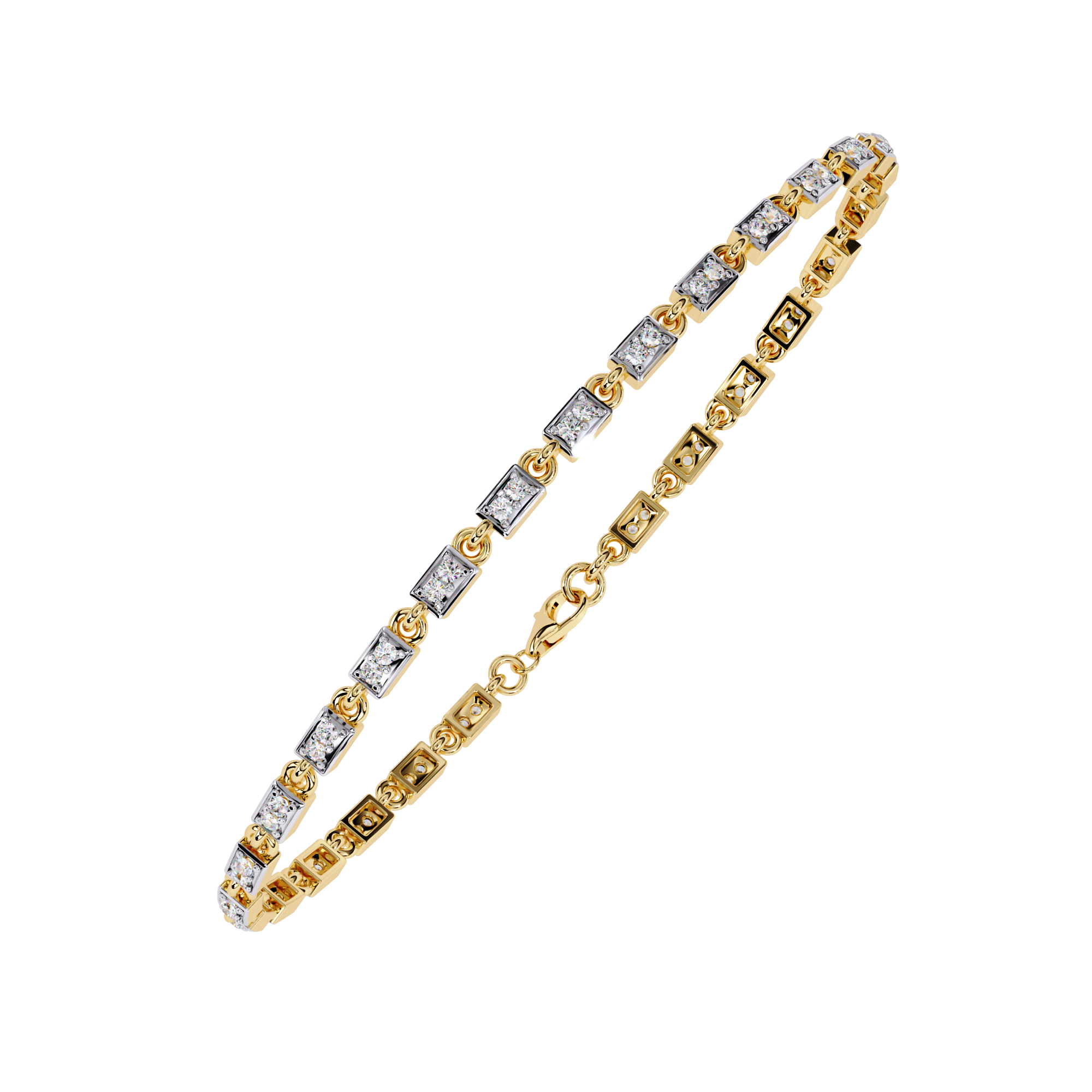 0.45 CT LINEA TWIST BRACELET 18K