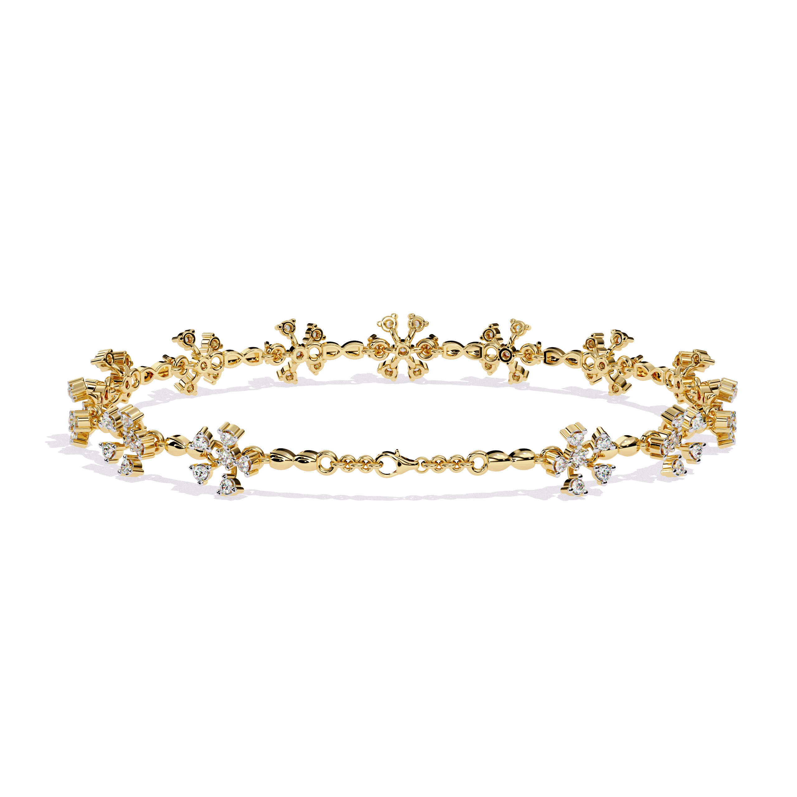 0.90 CT PETITE BLOOM BRACELET 18K