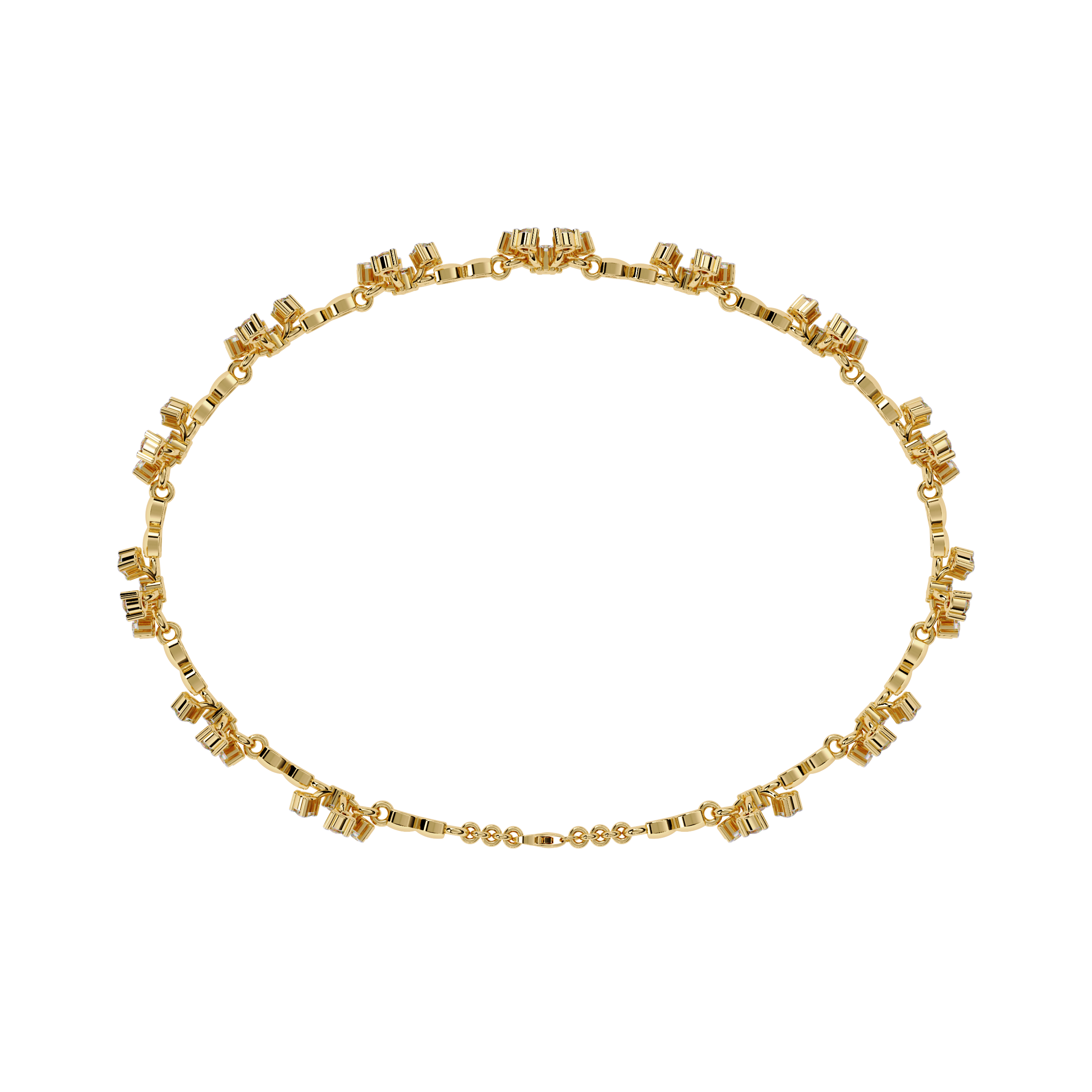 0.90 CT PETITE BLOOM BRACELET 18K