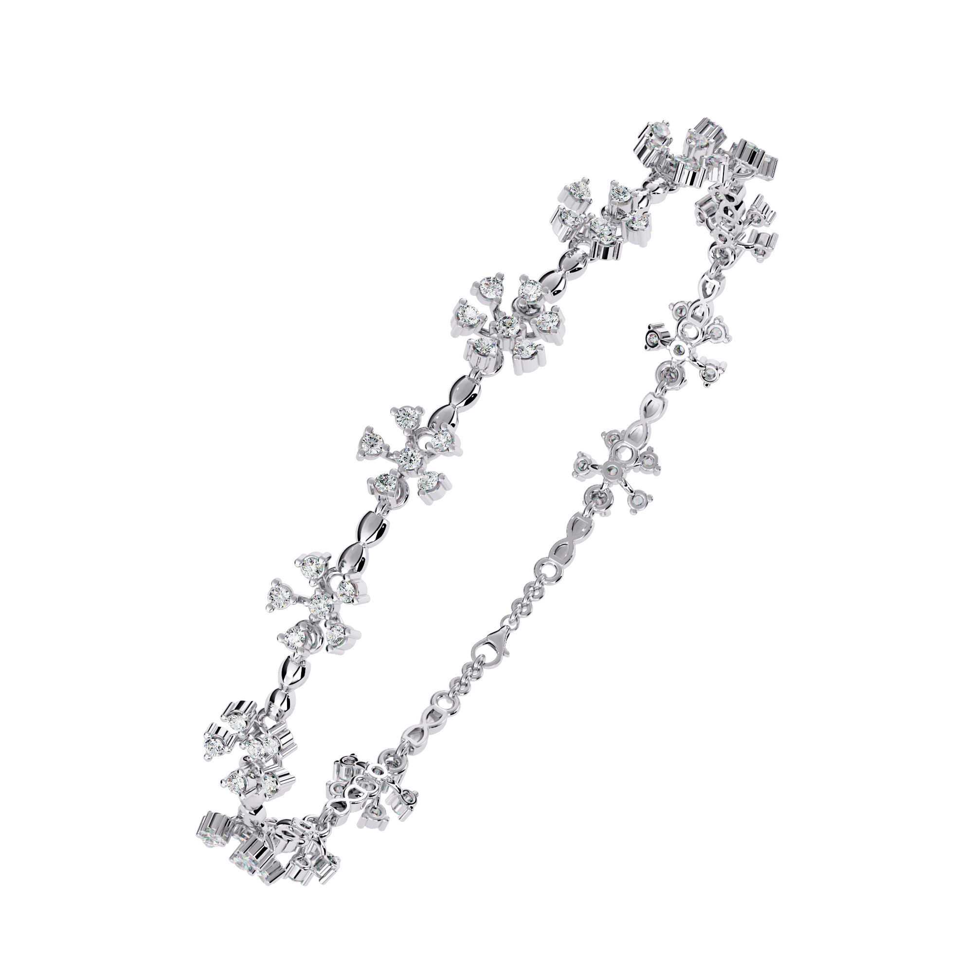 0.90 CT PETITE BLOOM BRACELET 18K
