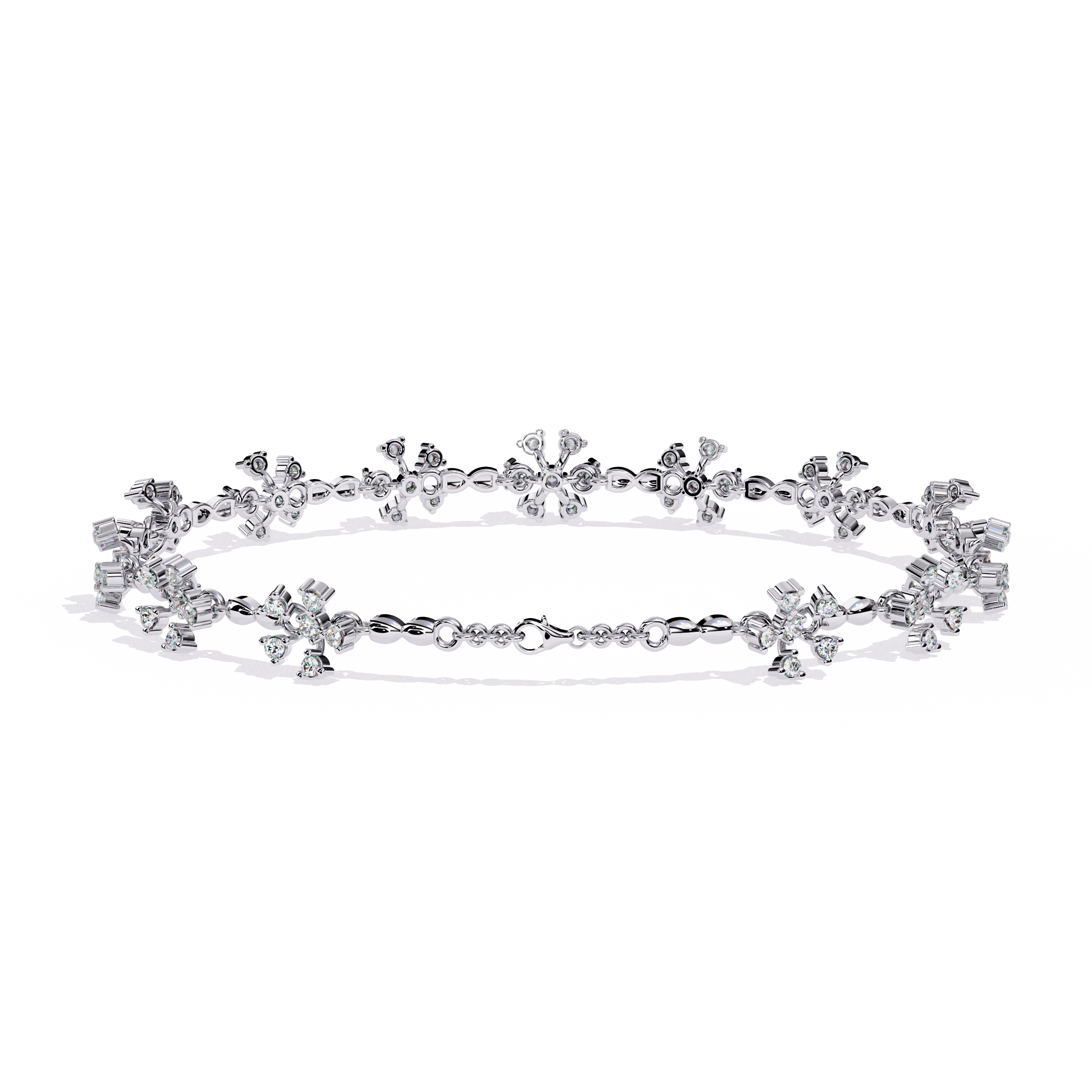 0.90 CT PETITE BLOOM BRACELET 18K