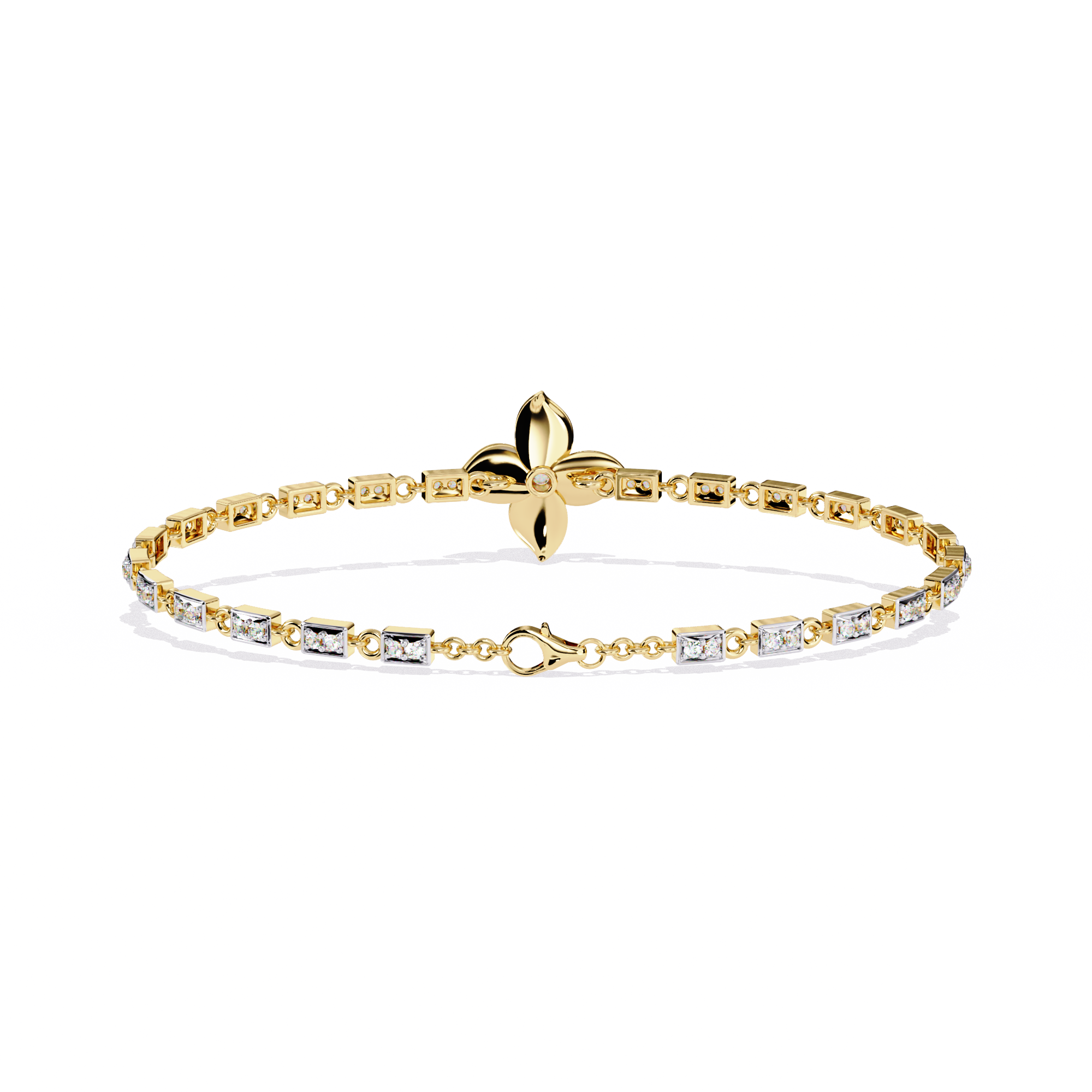 0.41 CT FLORÉ PETAL BRACELET 18K