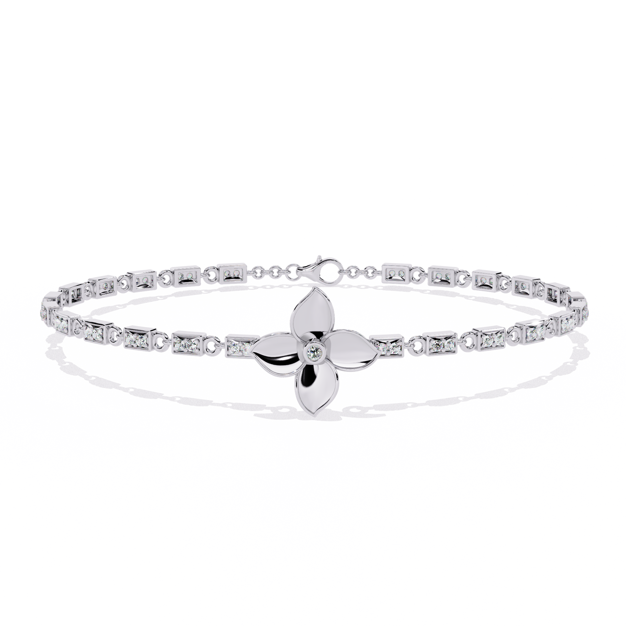 0.41 CT FLORÉ PETAL BRACELET 18K