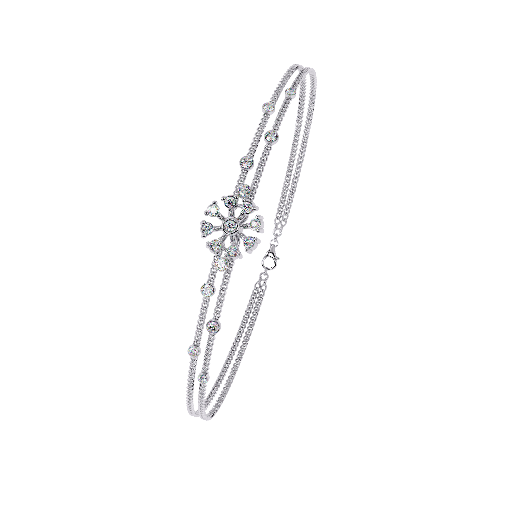 0.46 CT ELEGANCE OVAL BRACELET 18K