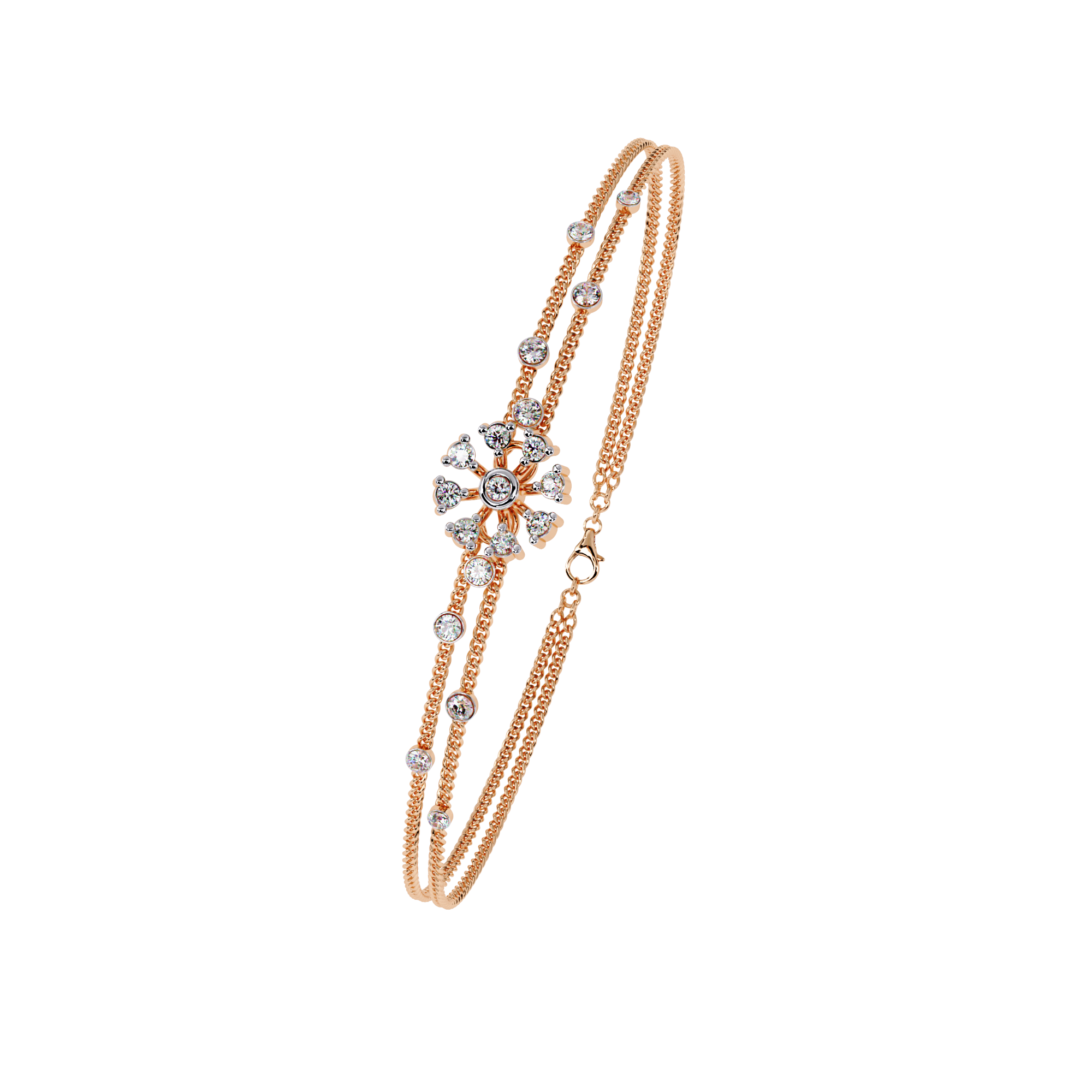 0.46 CT ELEGANCE OVAL BRACELET 18K