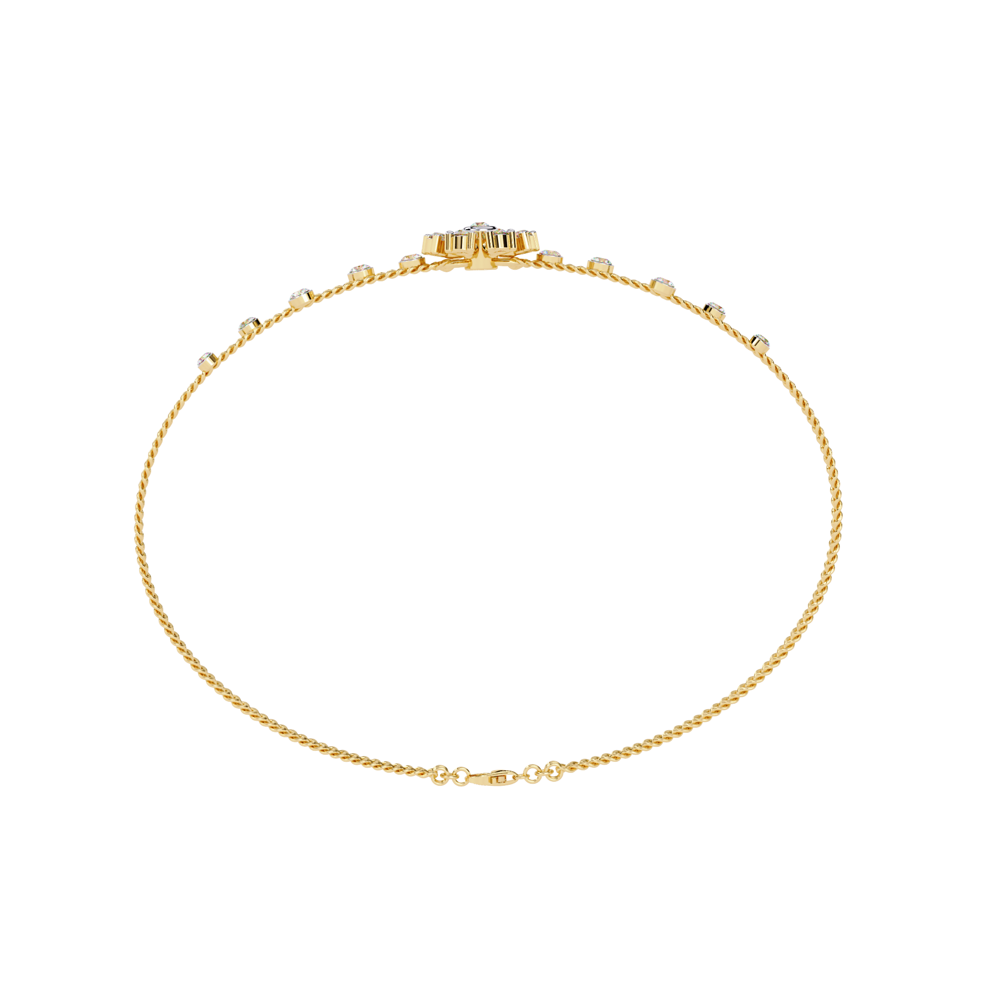 0.46 CT ELEGANCE OVAL BRACELET 18K