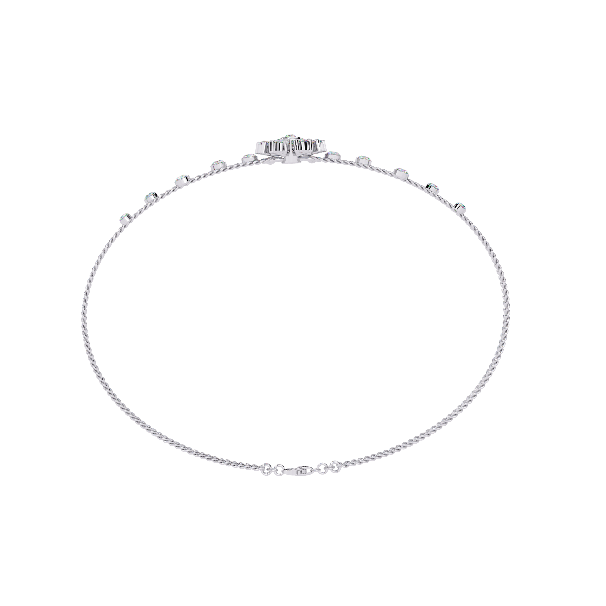 0.46 CT ELEGANCE OVAL BRACELET 18K
