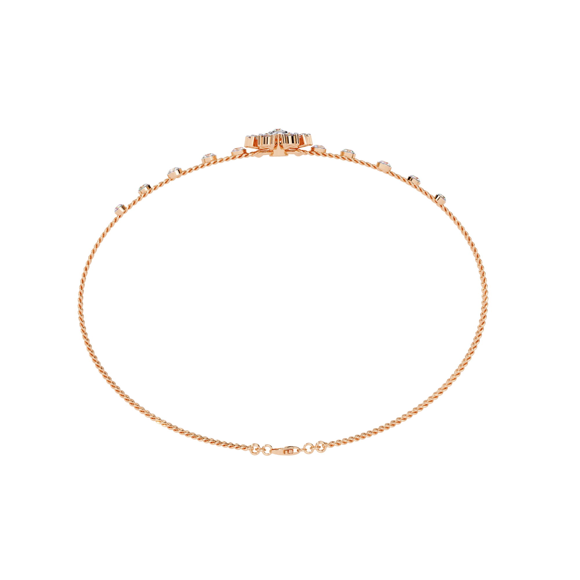 0.46 CT ELEGANCE OVAL BRACELET 18K