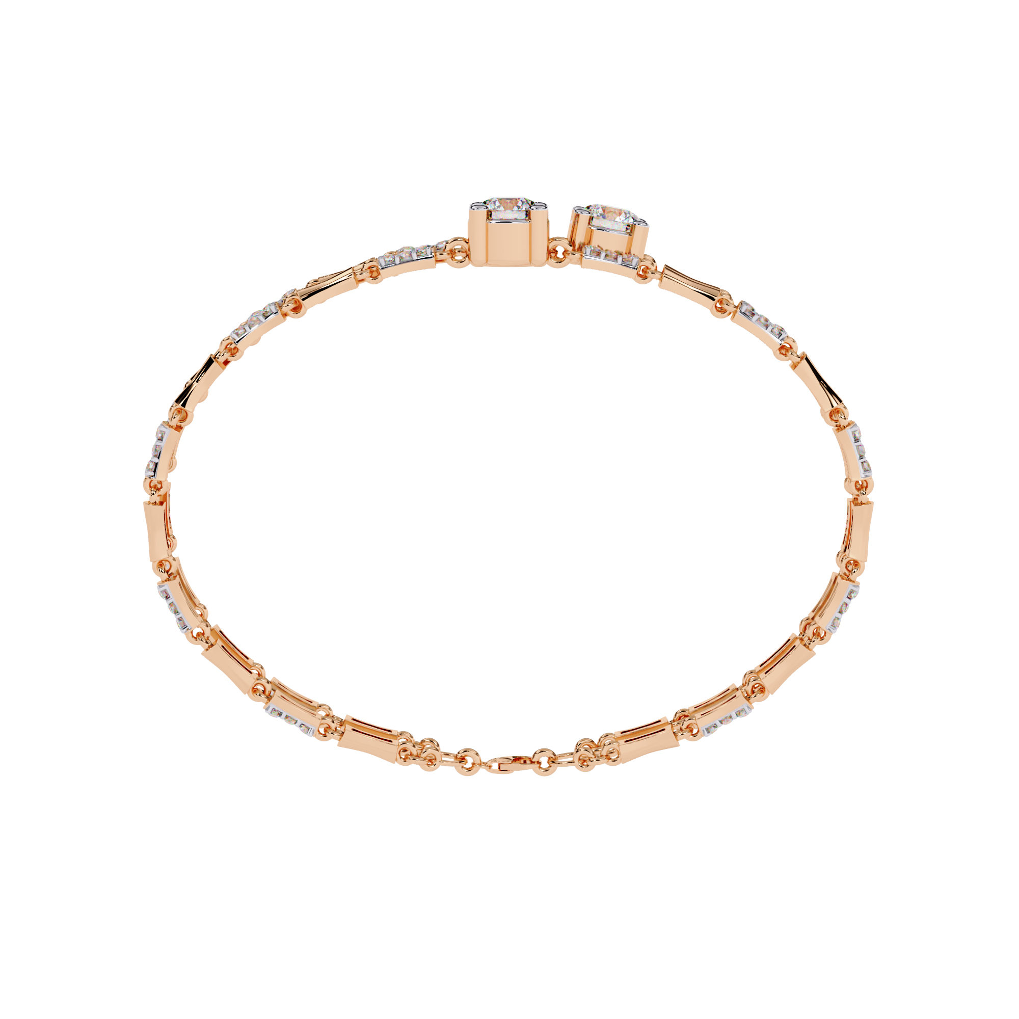 2.22 CT DUET SPARK BRACELET 18K