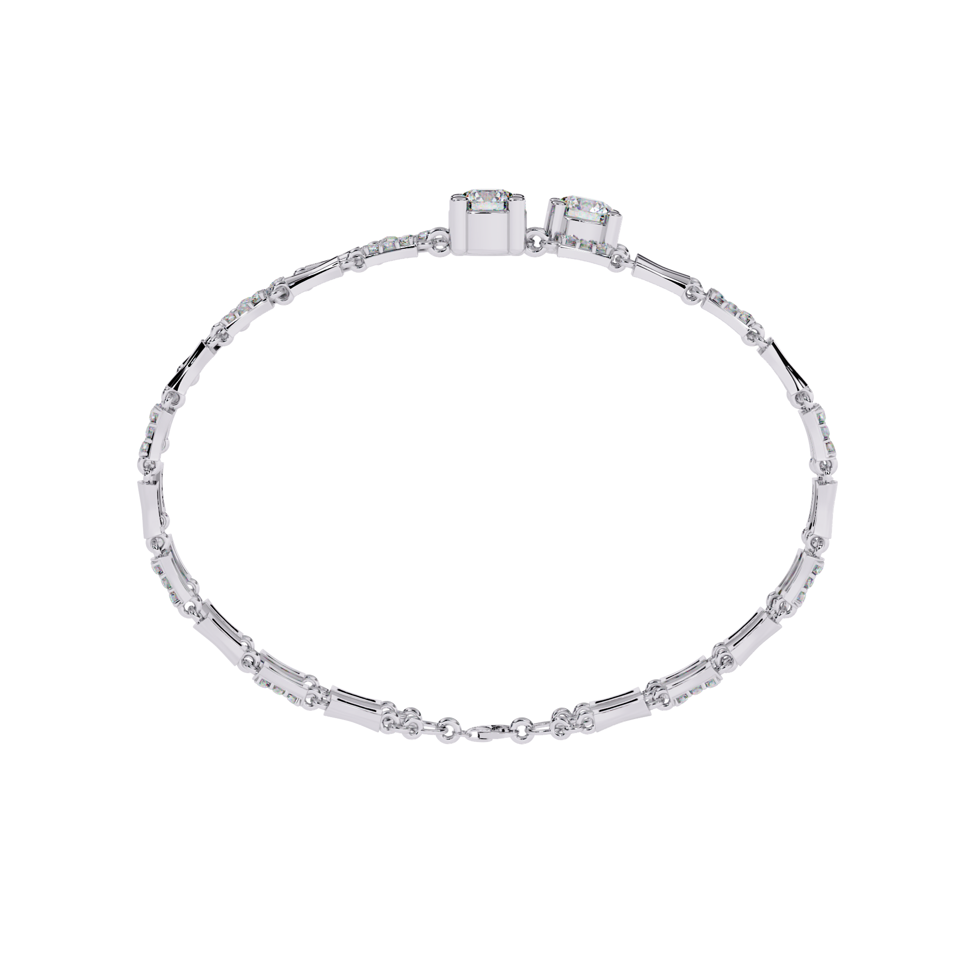 2.22 CT DUET SPARK BRACELET 18K