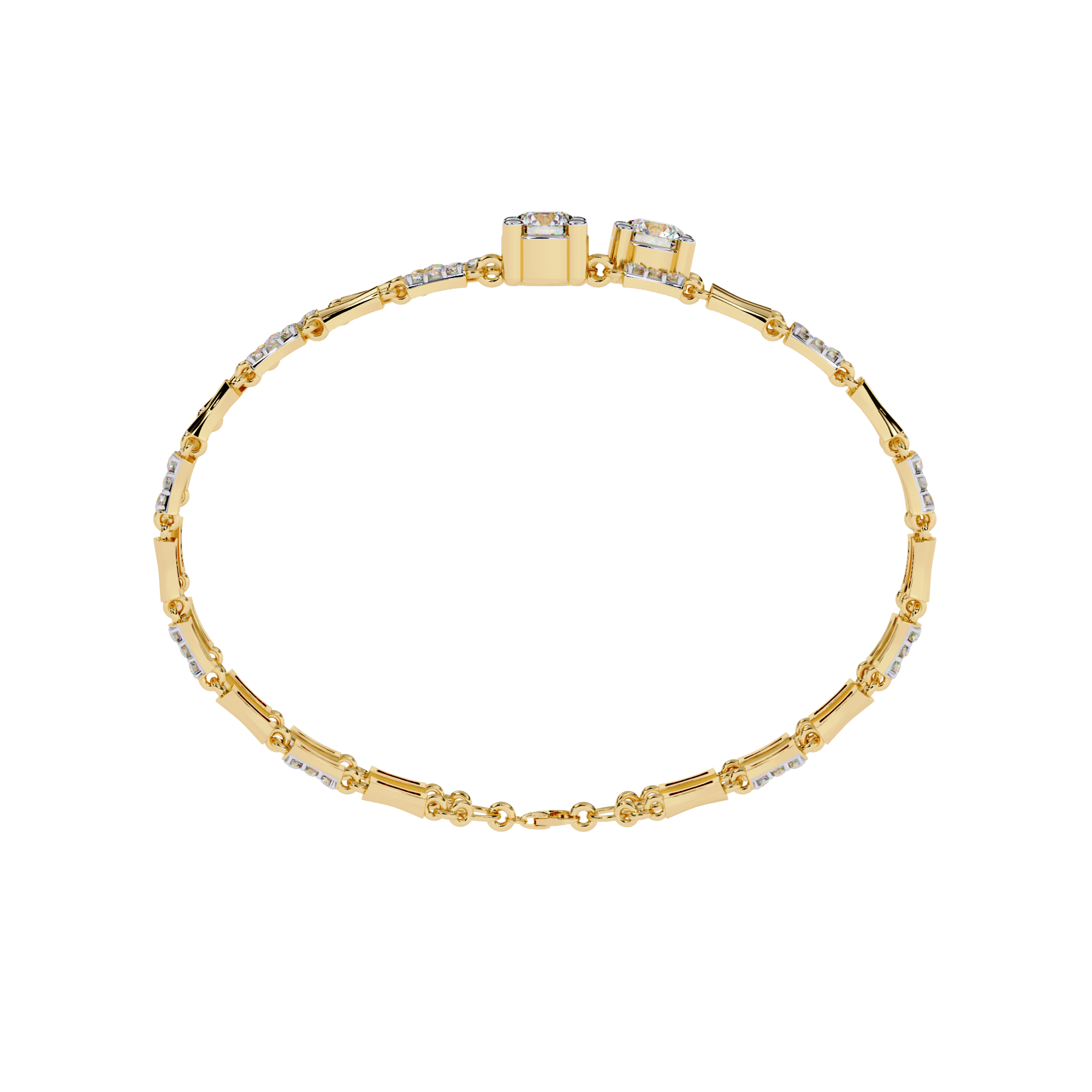 2.22 CT DUET SPARK BRACELET 18K