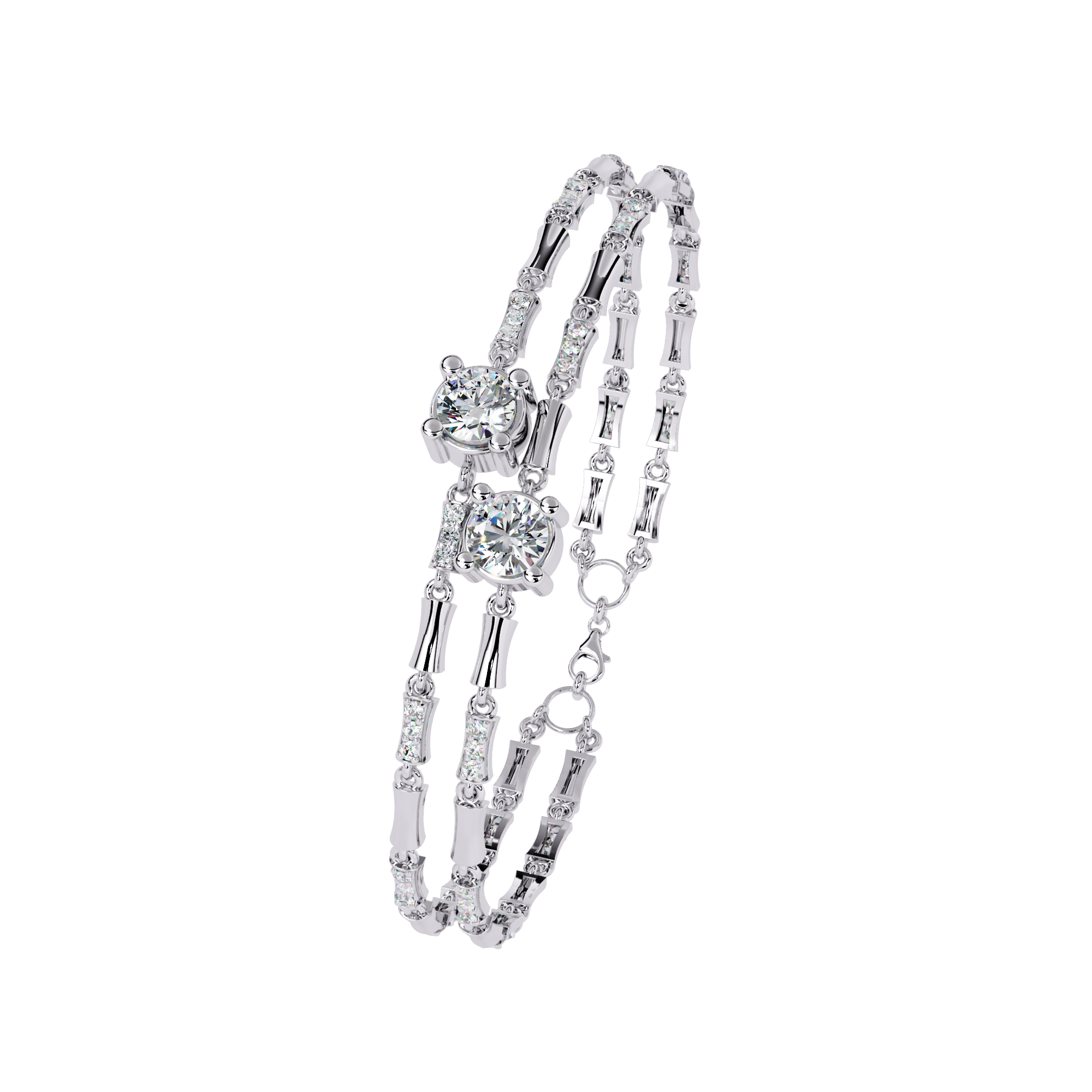 2.22 CT DUET SPARK BRACELET 18K