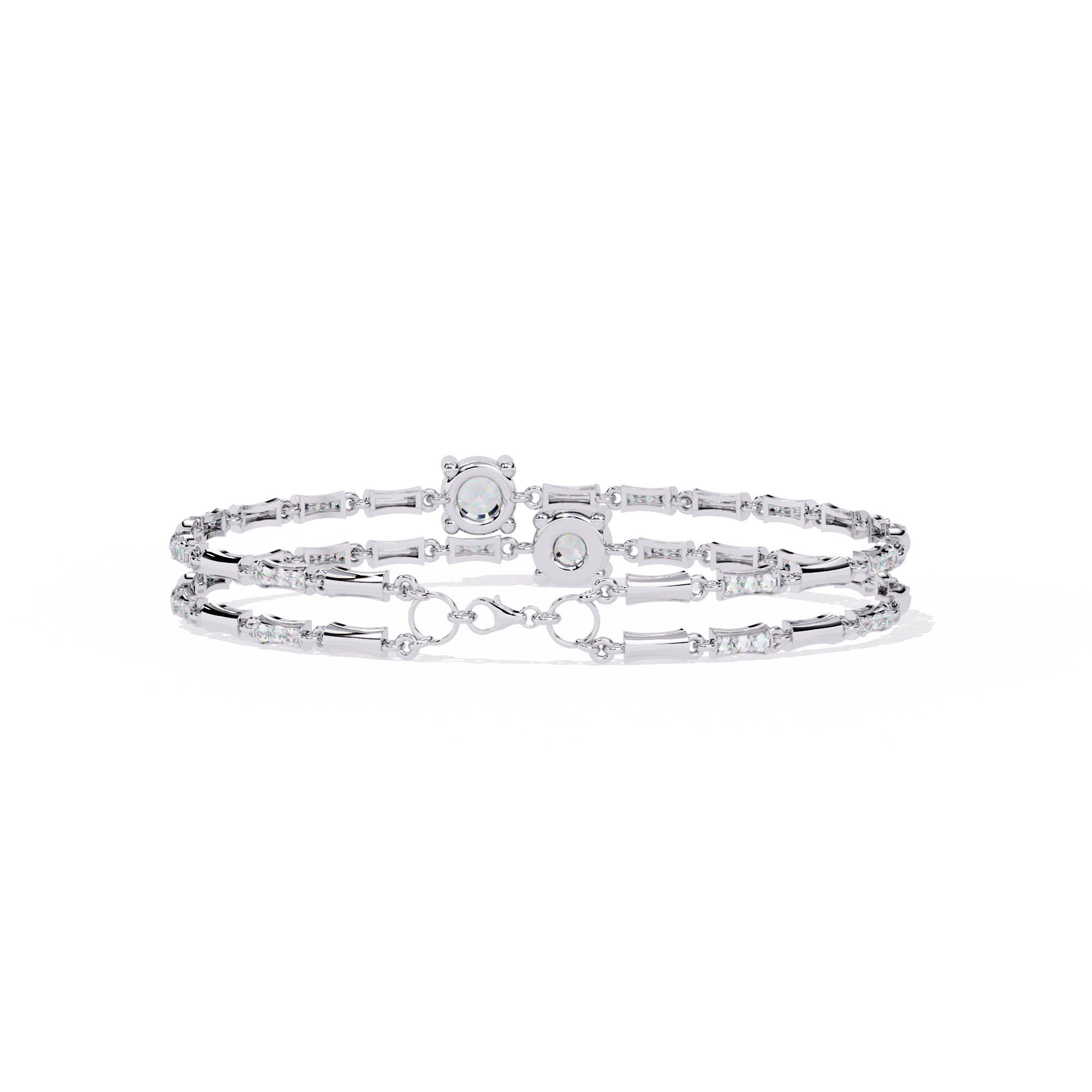 2.22 CT DUET SPARK BRACELET 18K
